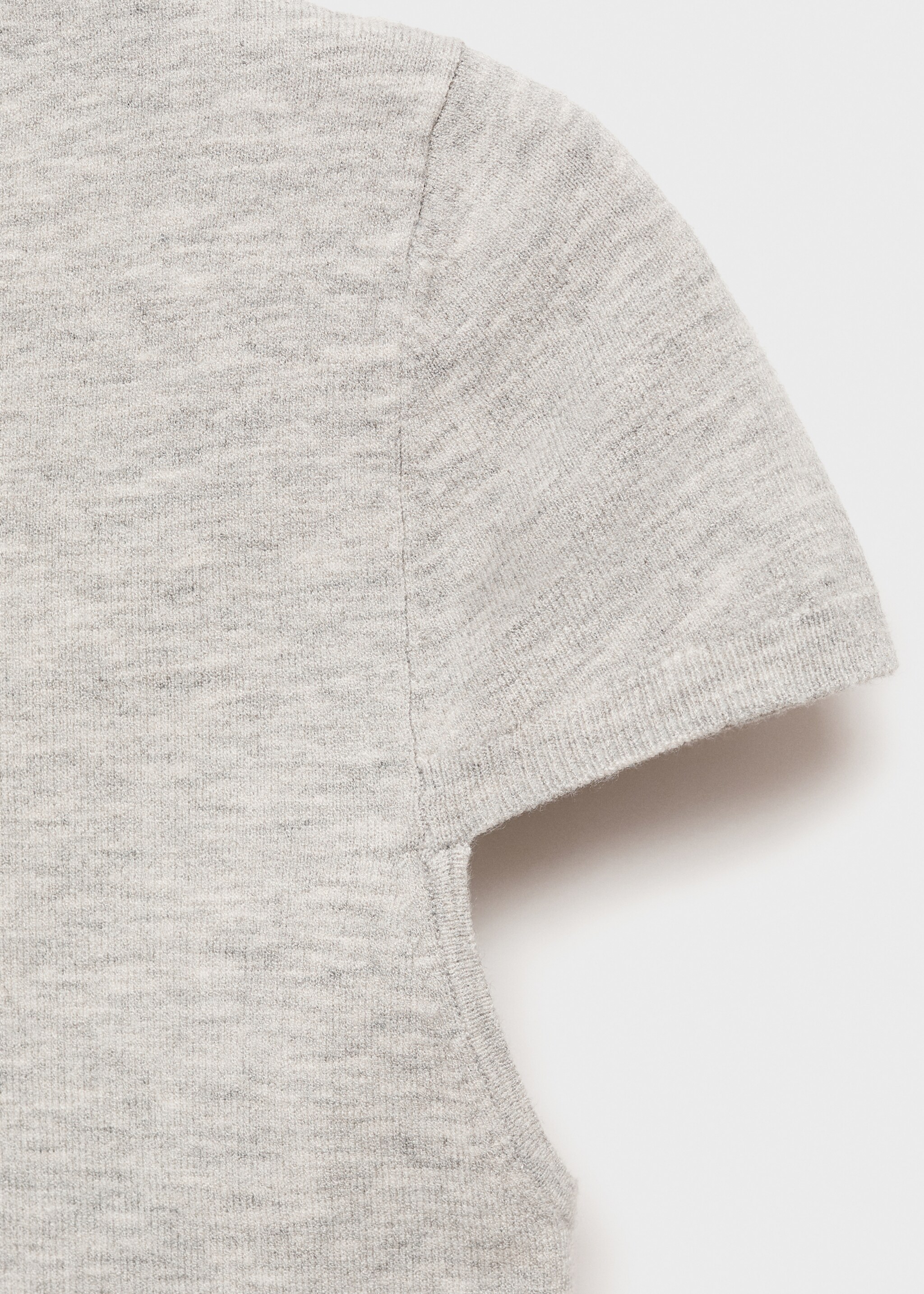 Short sleeve knitted t-shirt - Details of the article 0, Grey. Ref: 77021507-00.