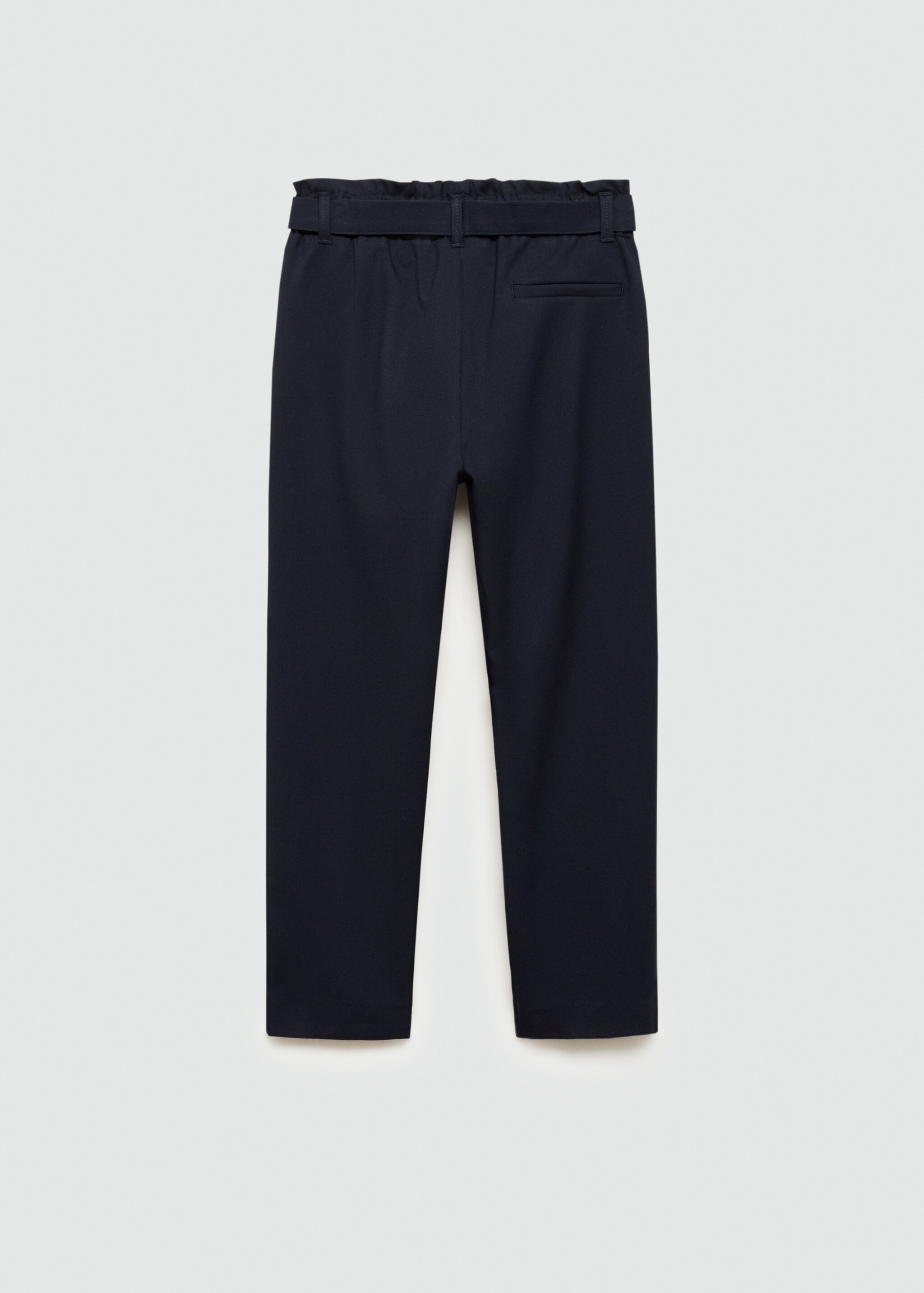 Bow belt trousers - Reverse of the article, Dark Navy. Ref: 77022009-00.