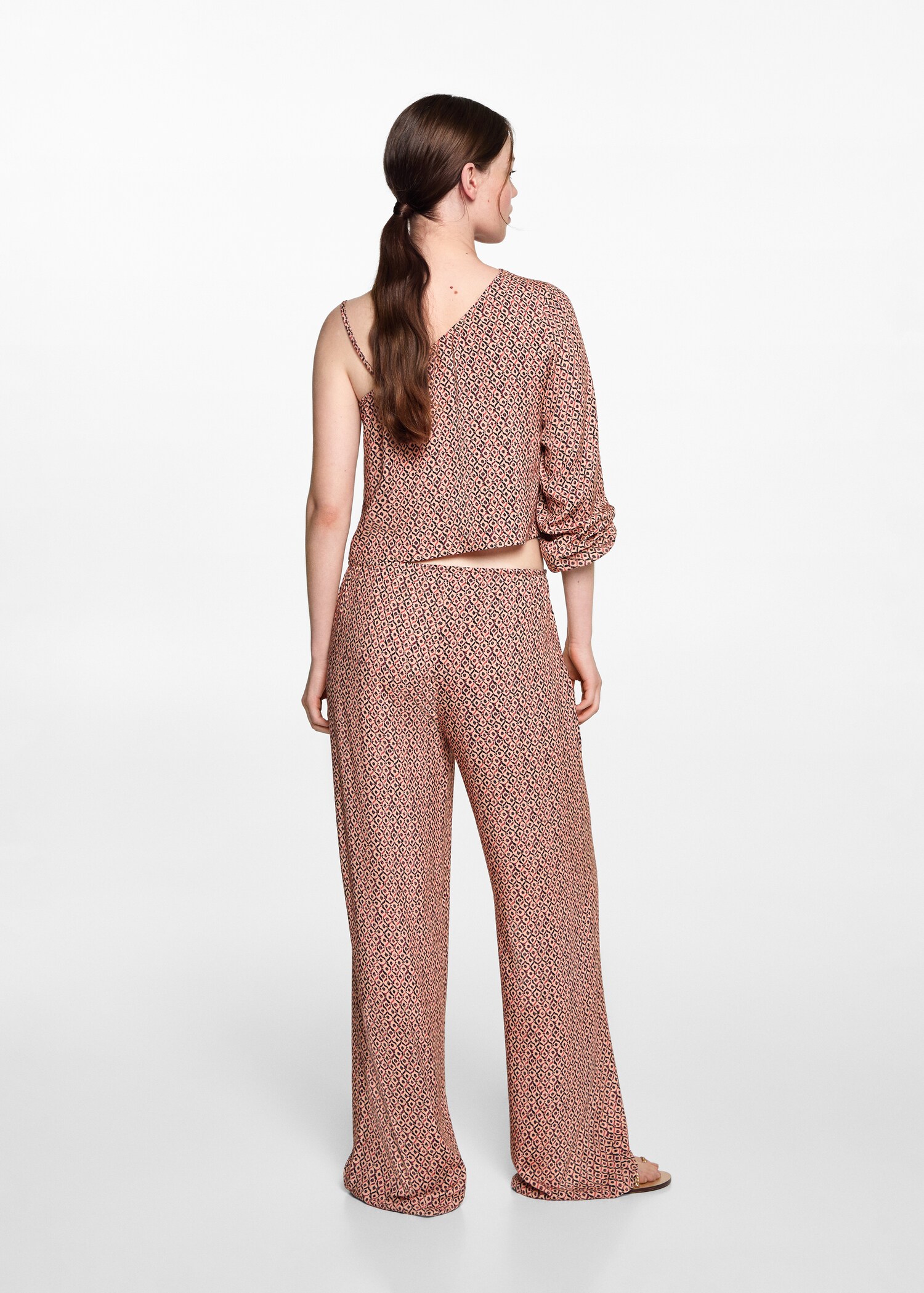 Flowy printed trousers - Reverse of the article