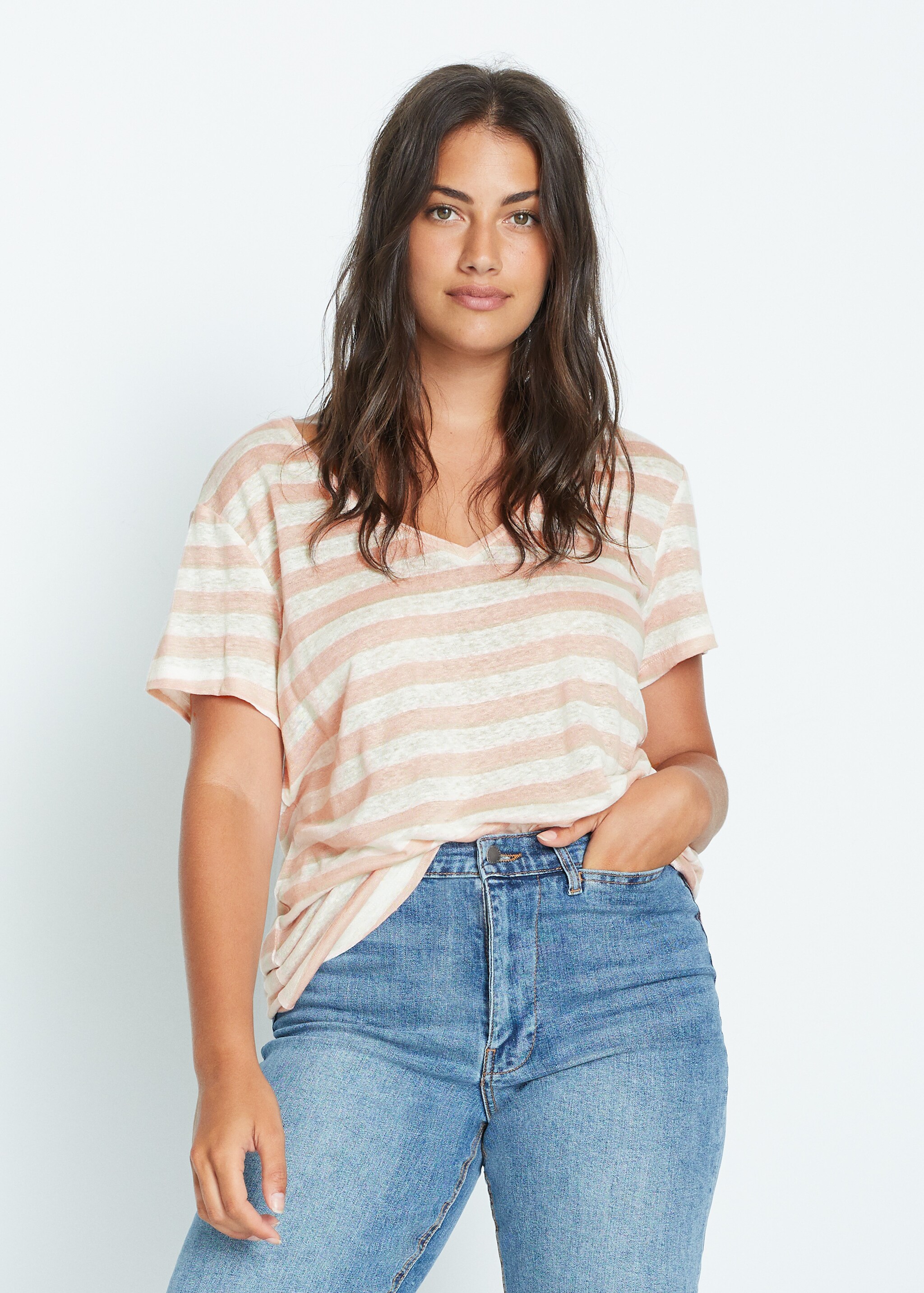 Camiseta 100% lino - Plano medio
