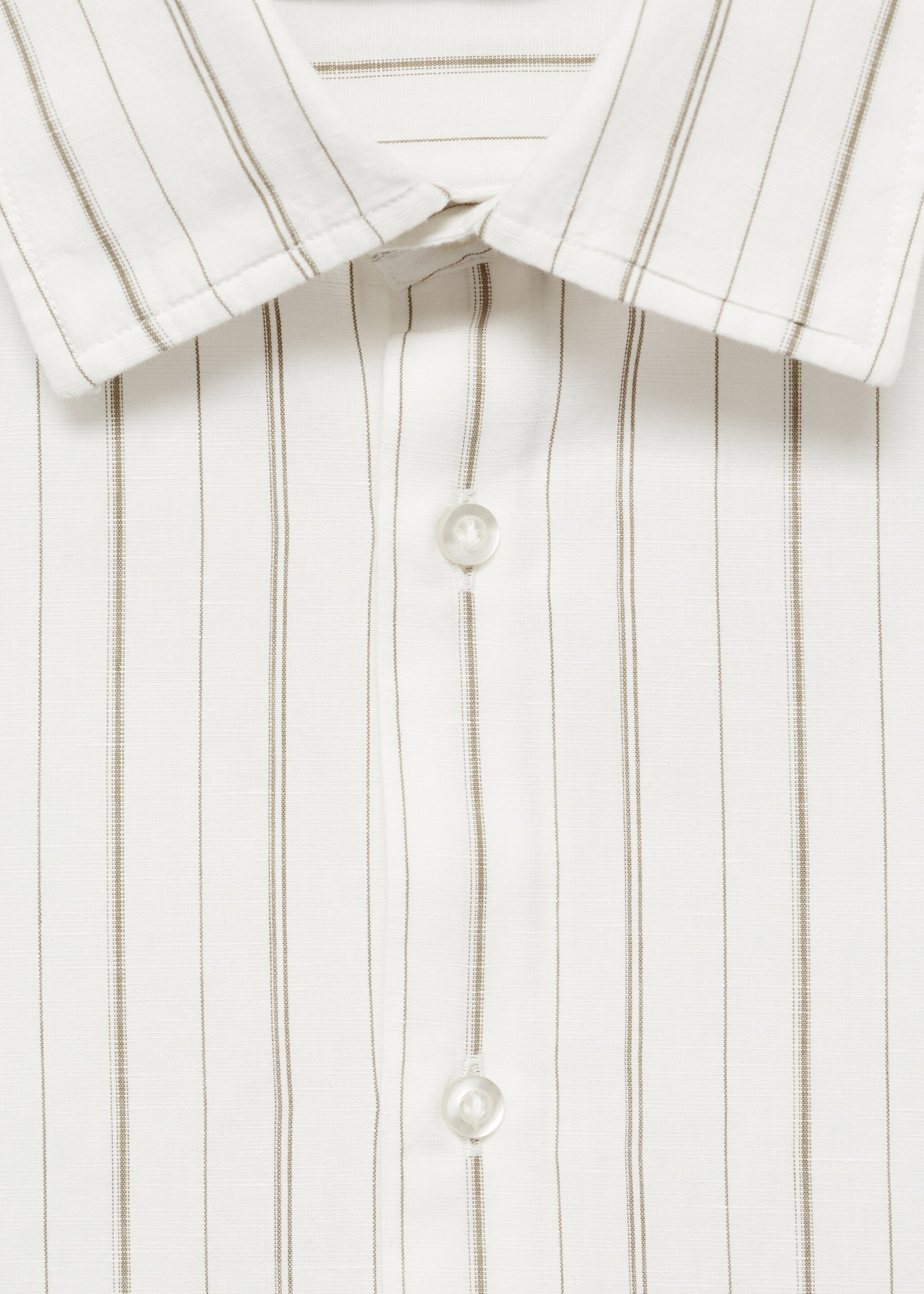 Regular-fit striped cotton-linen shirt - Details of the article 8