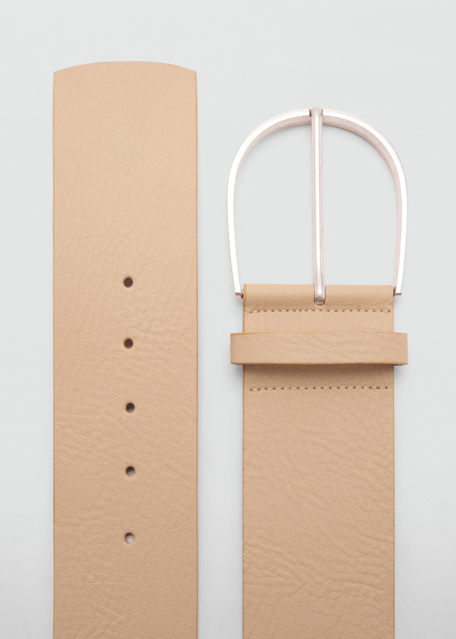 Wide leather belt - Medium plane