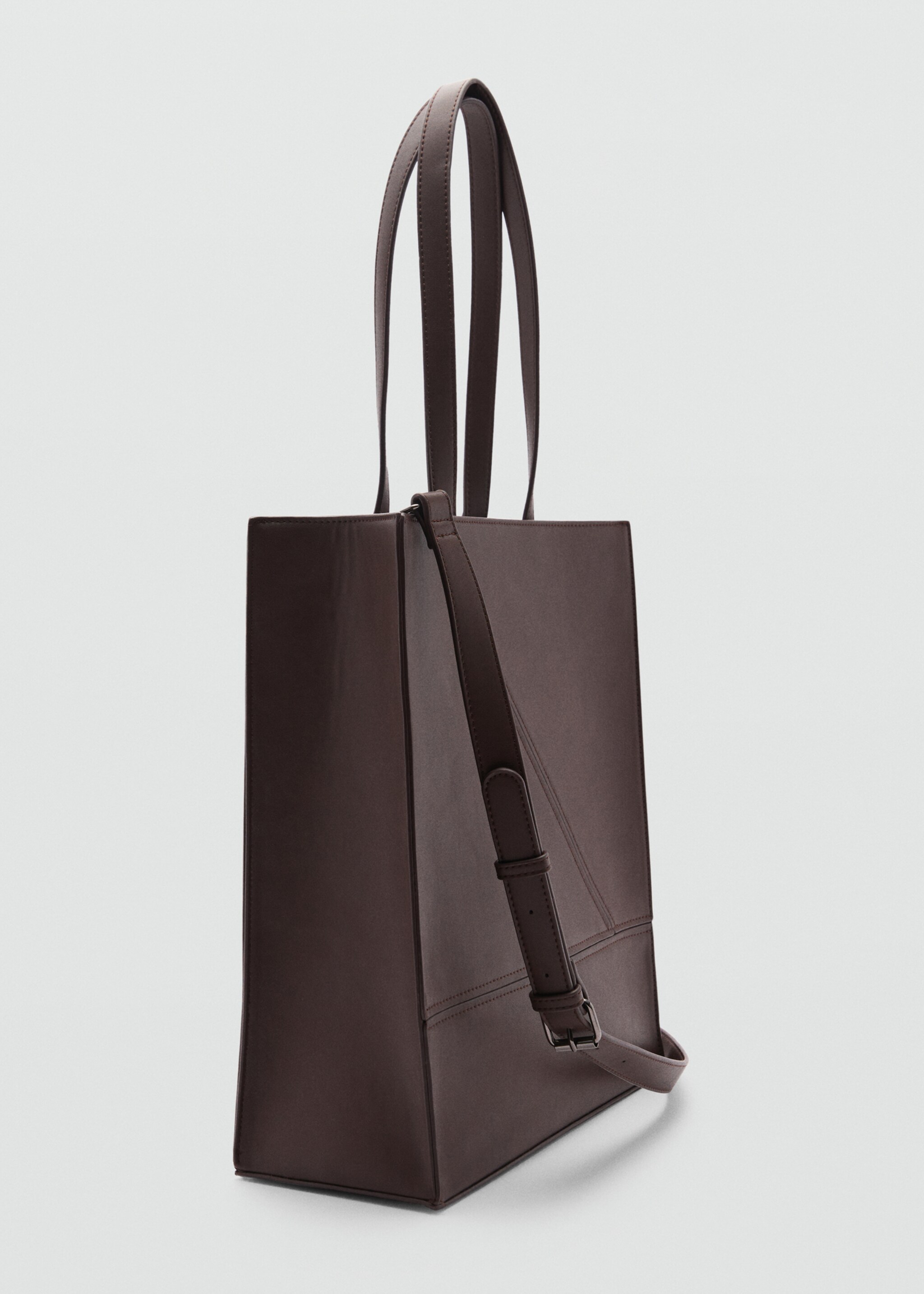 Leather-effect tote bag - Medium plane