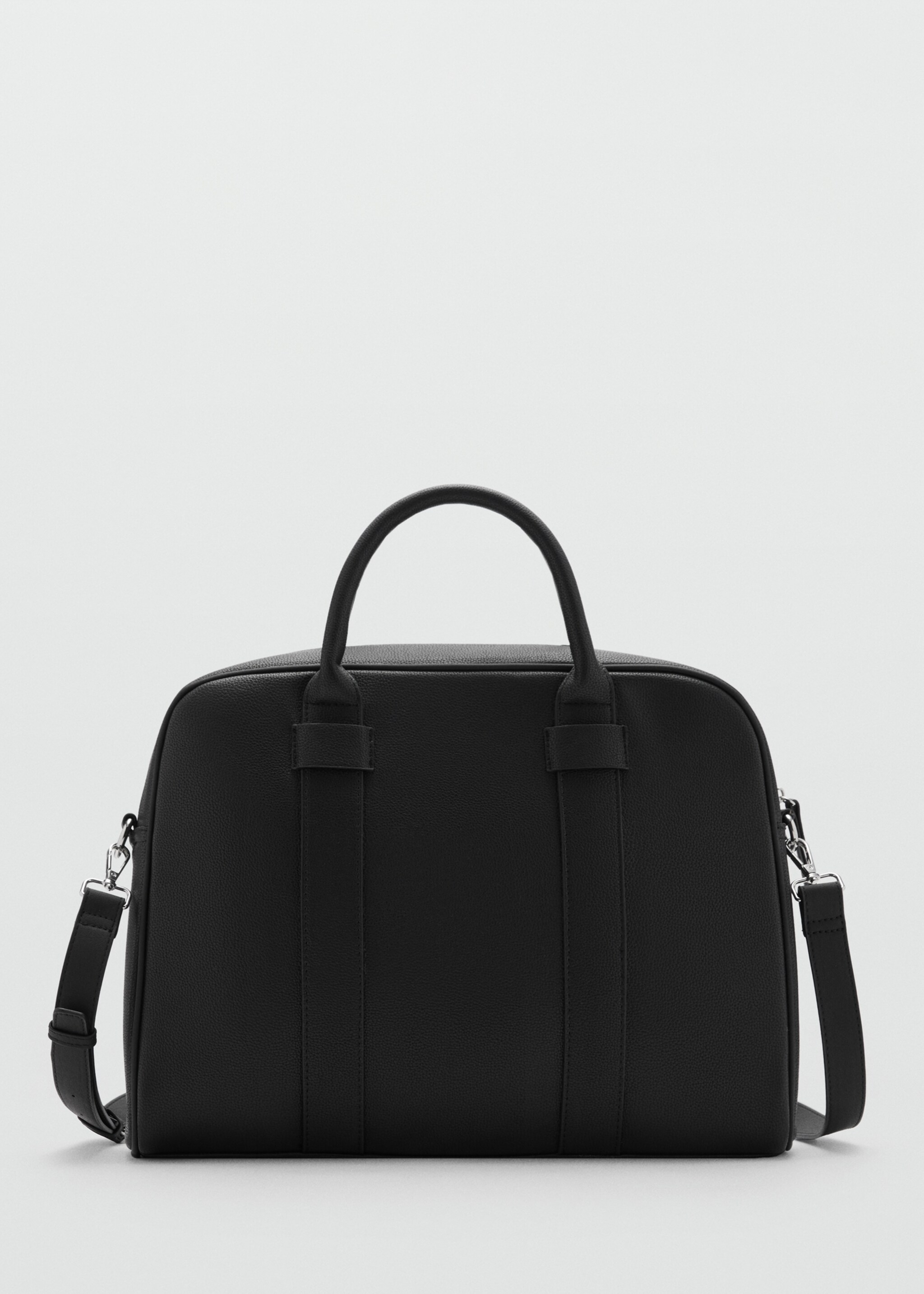 Leather-effect briefcase - Article without model, Black. Ref: 77022545-00.
