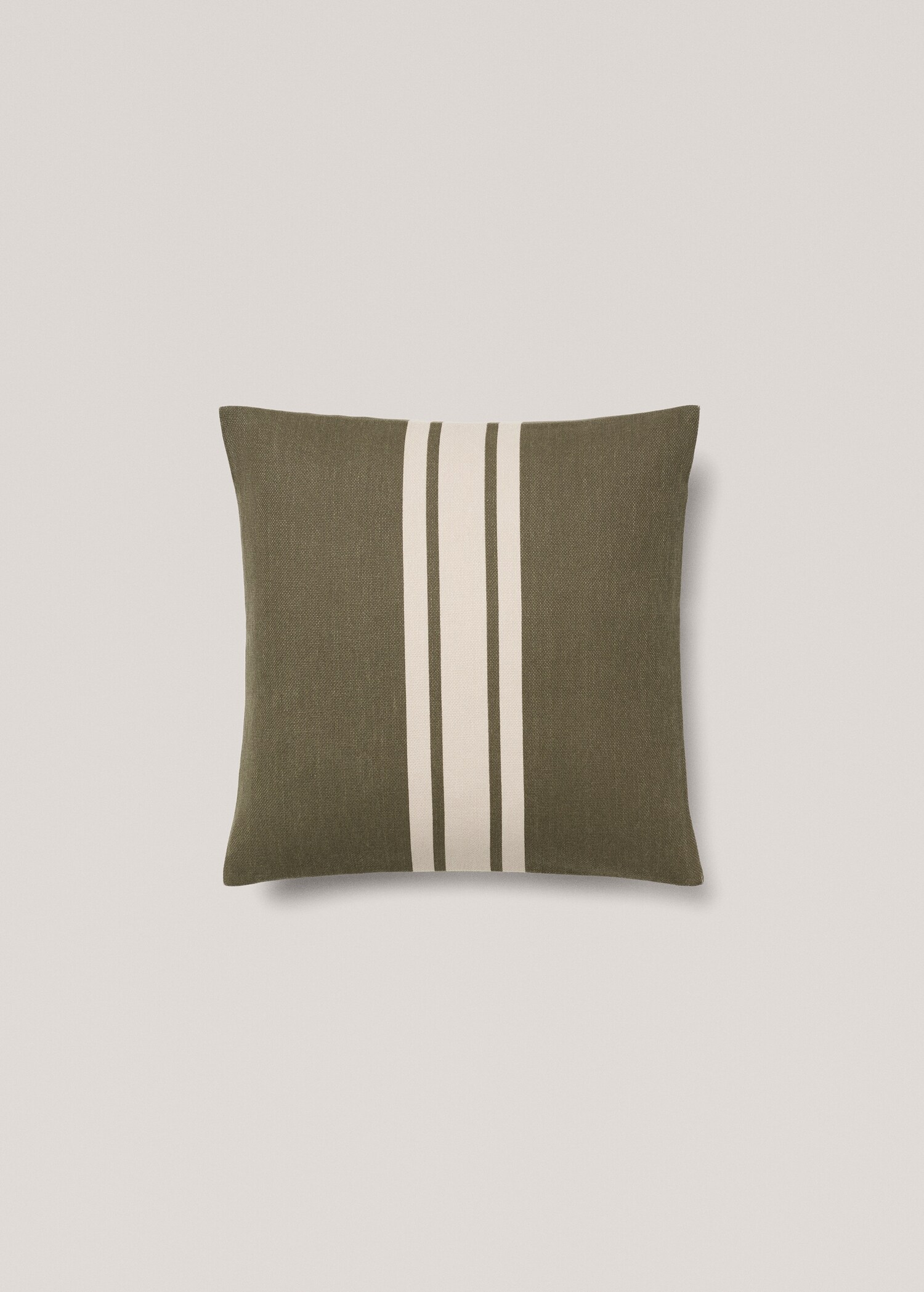 Kissenhülle aus Baumwolle mit doppeltem Streifenmuster 45 x 45 cm - Artikel ohne Model