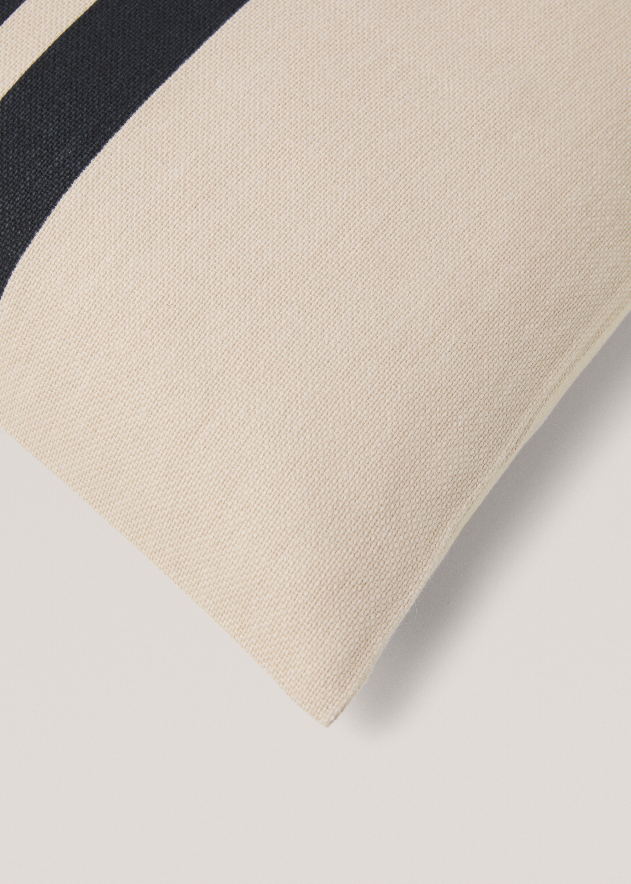 Double-stripe cotton cushion cover 45x45cm - Details of the article 4, Night Blue. Ref: 77022547-00.