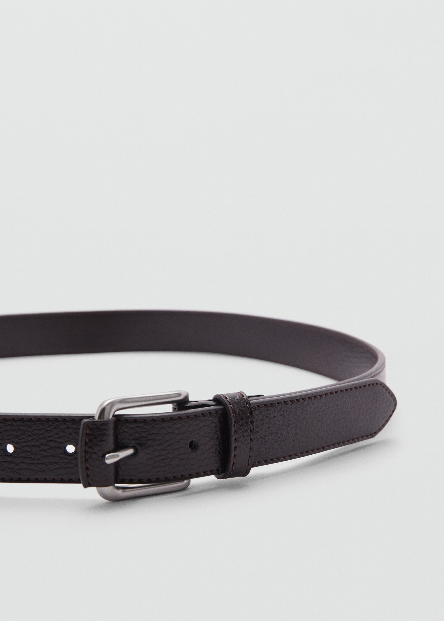 100% beaten leather belt - Medium plane