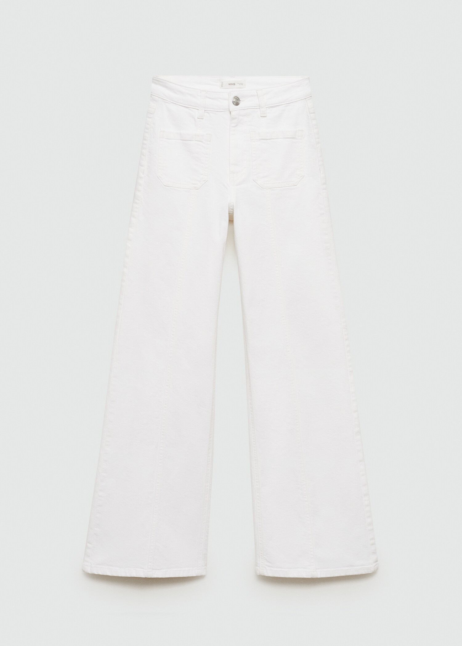 Wideleg Jeans mit Ziernähten - Artikel ohne Model