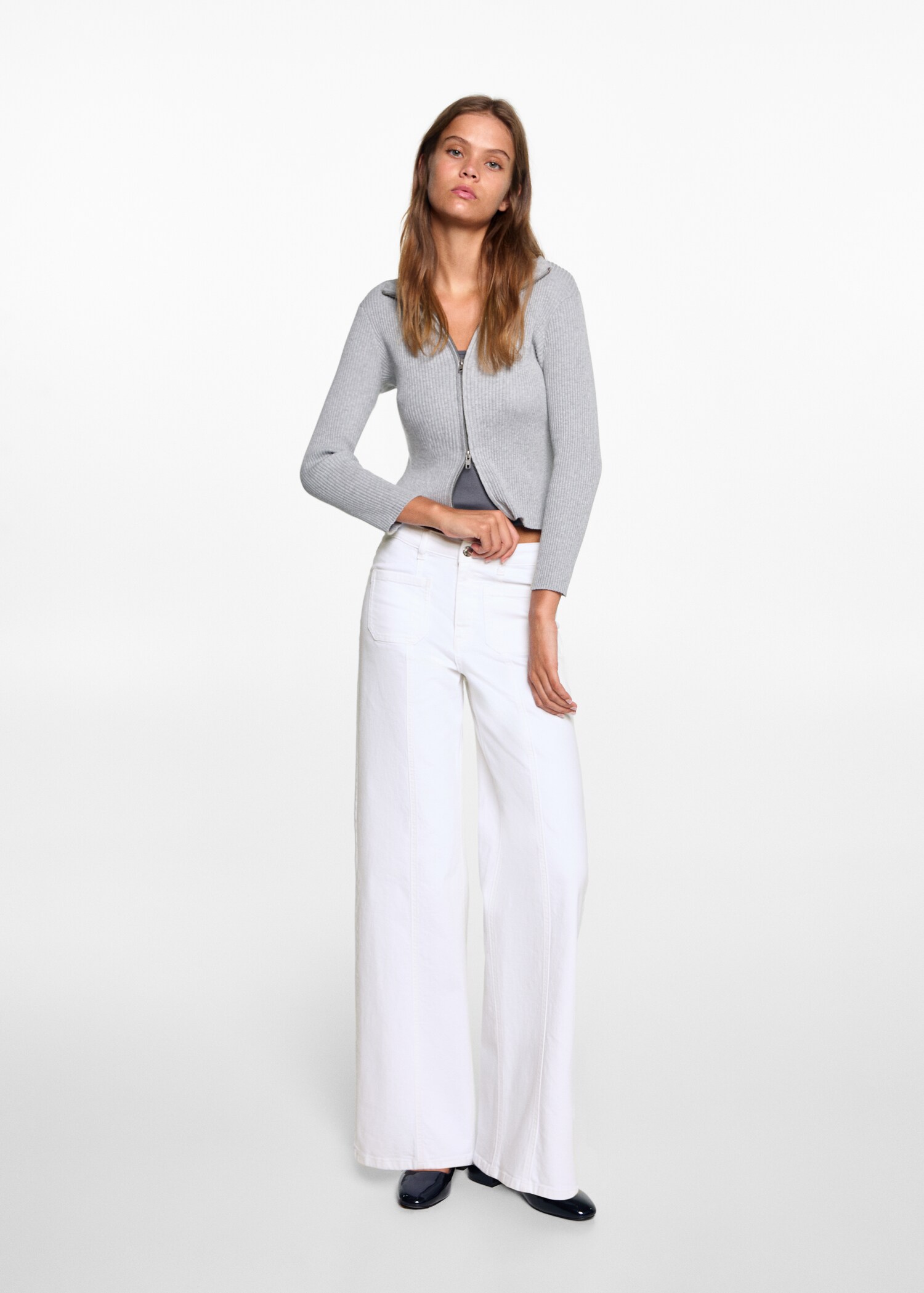 Wideleg Jeans mit Ziernähten - Detail des Artikels 2