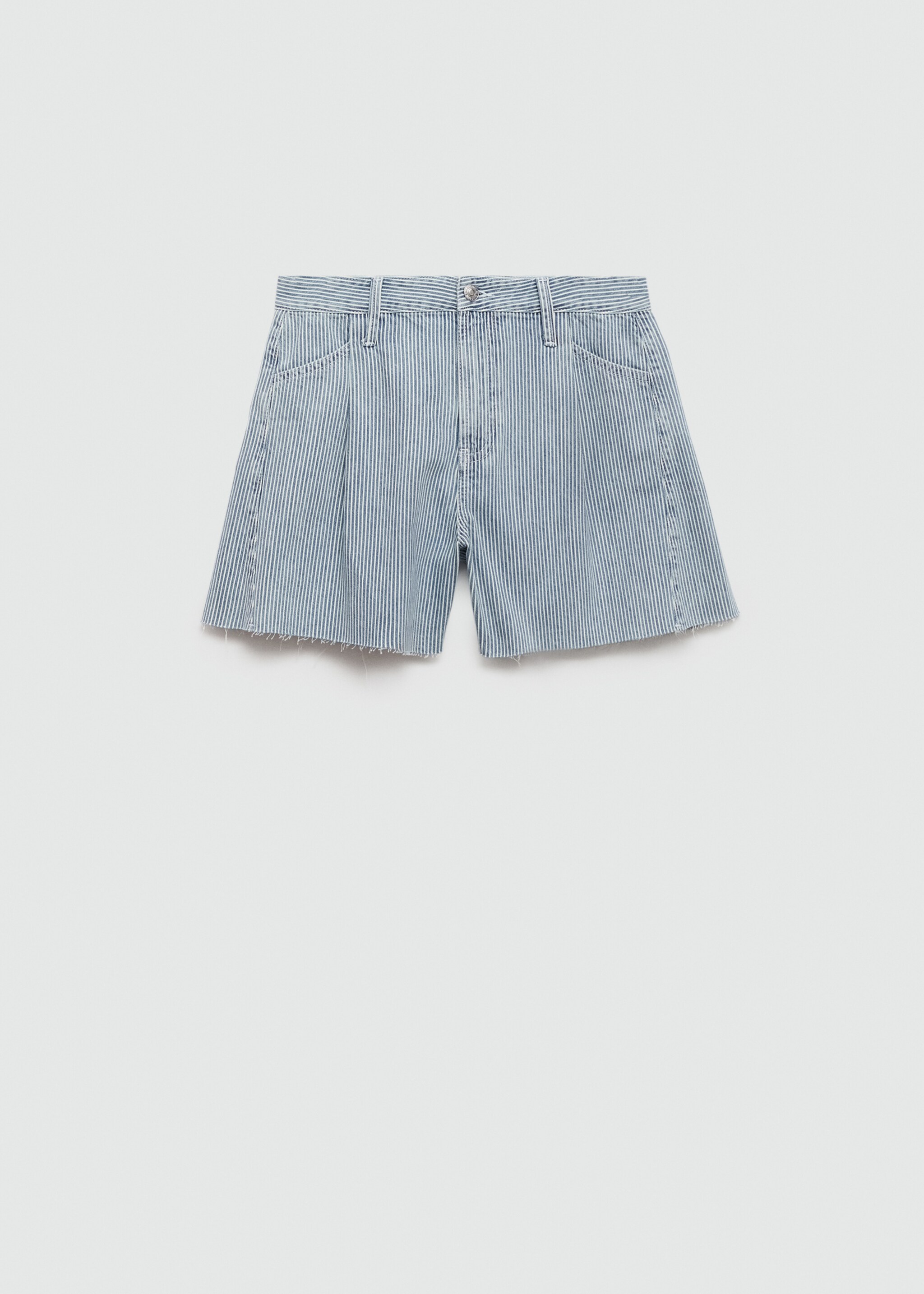 Stripe-print denim shorts - Article without model