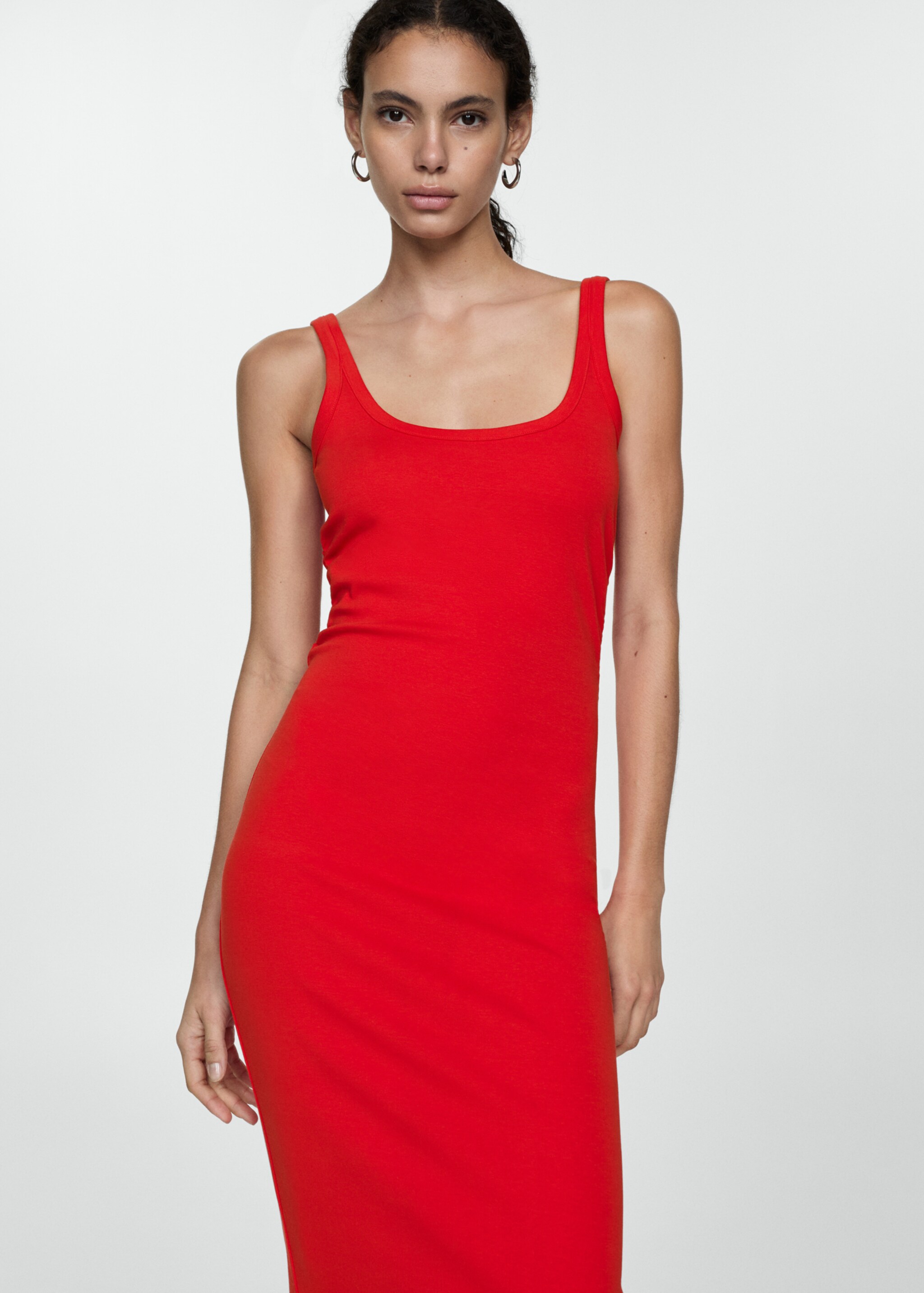 Midi-dress with straps - Medium plane