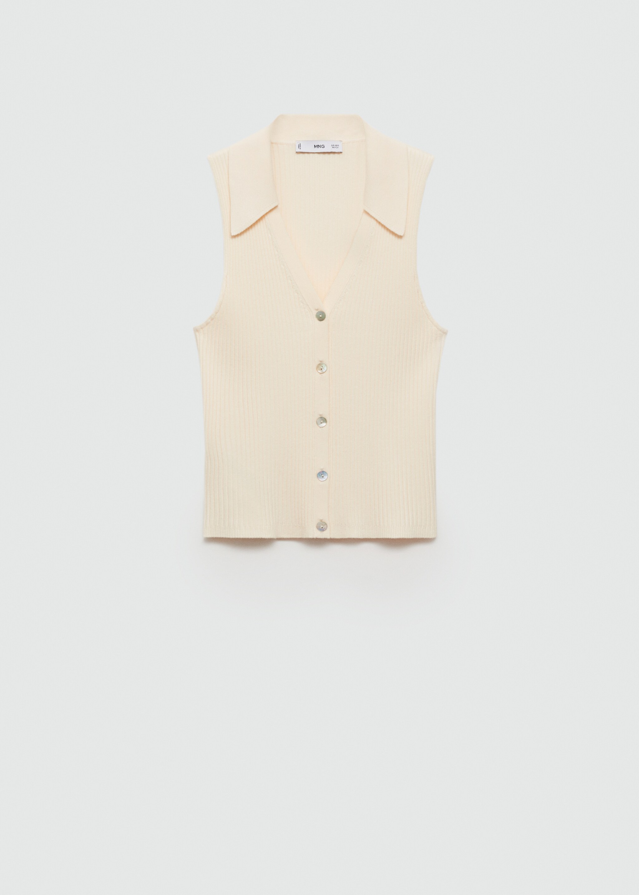 Buttoned knit top - Article without model