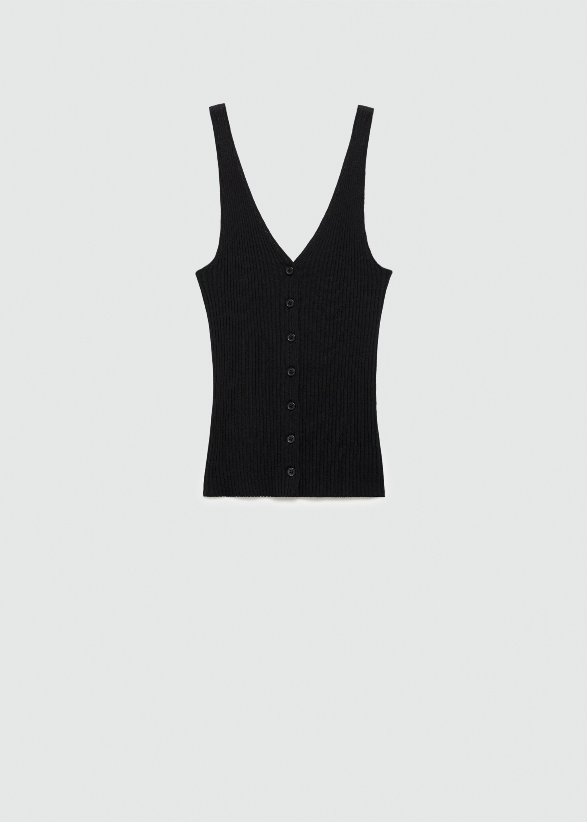 Buttoned knit top - Article without model