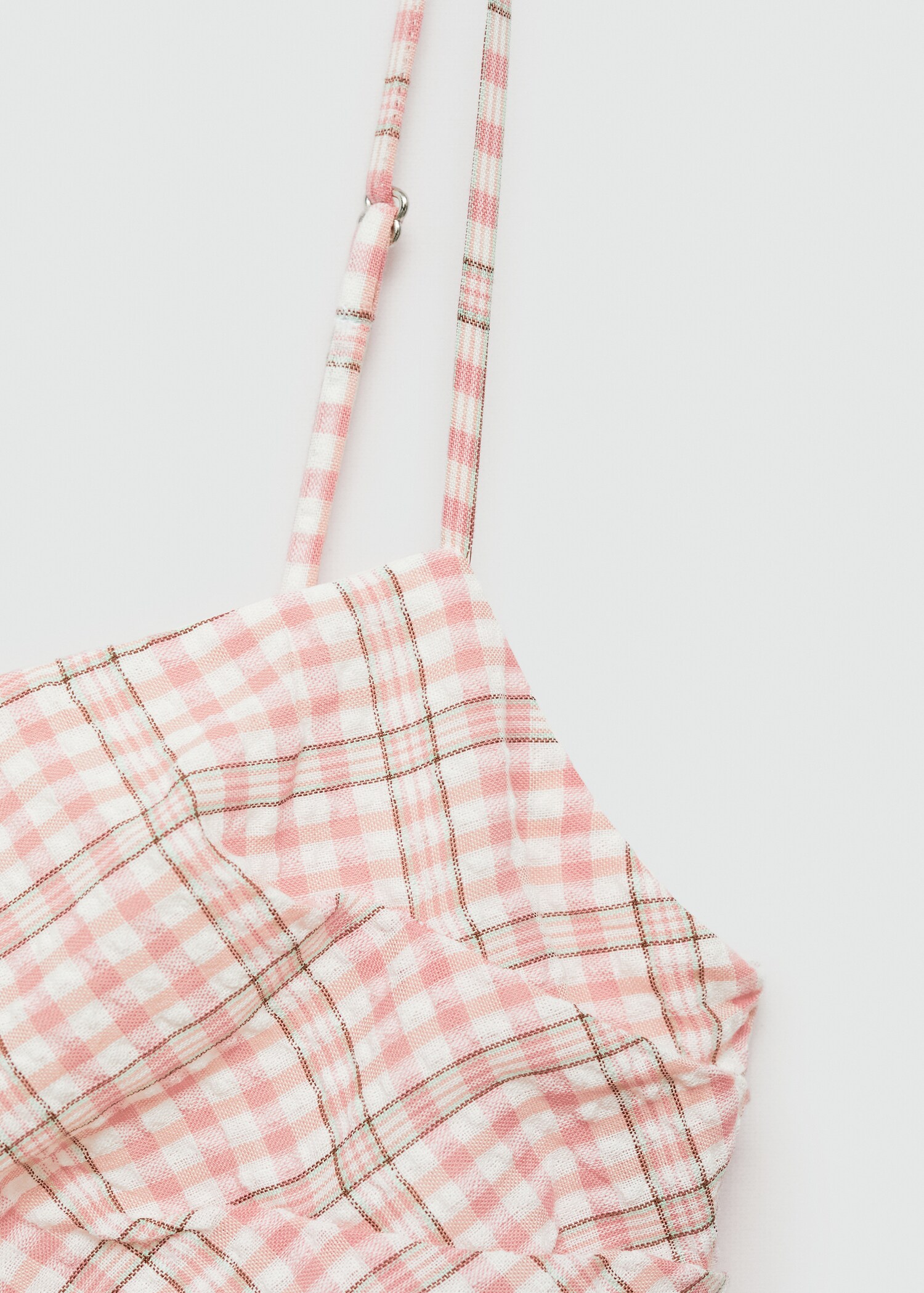Check-print midi-dress - Details of the article 8