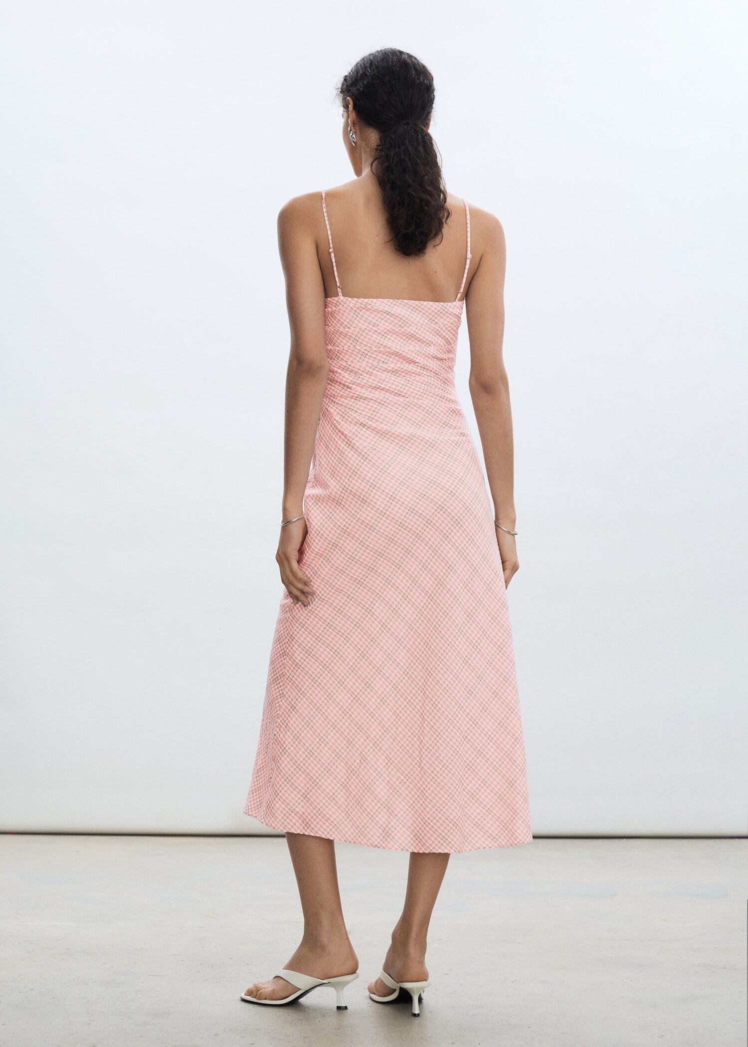 Check-print midi-dress - Reverse of the article