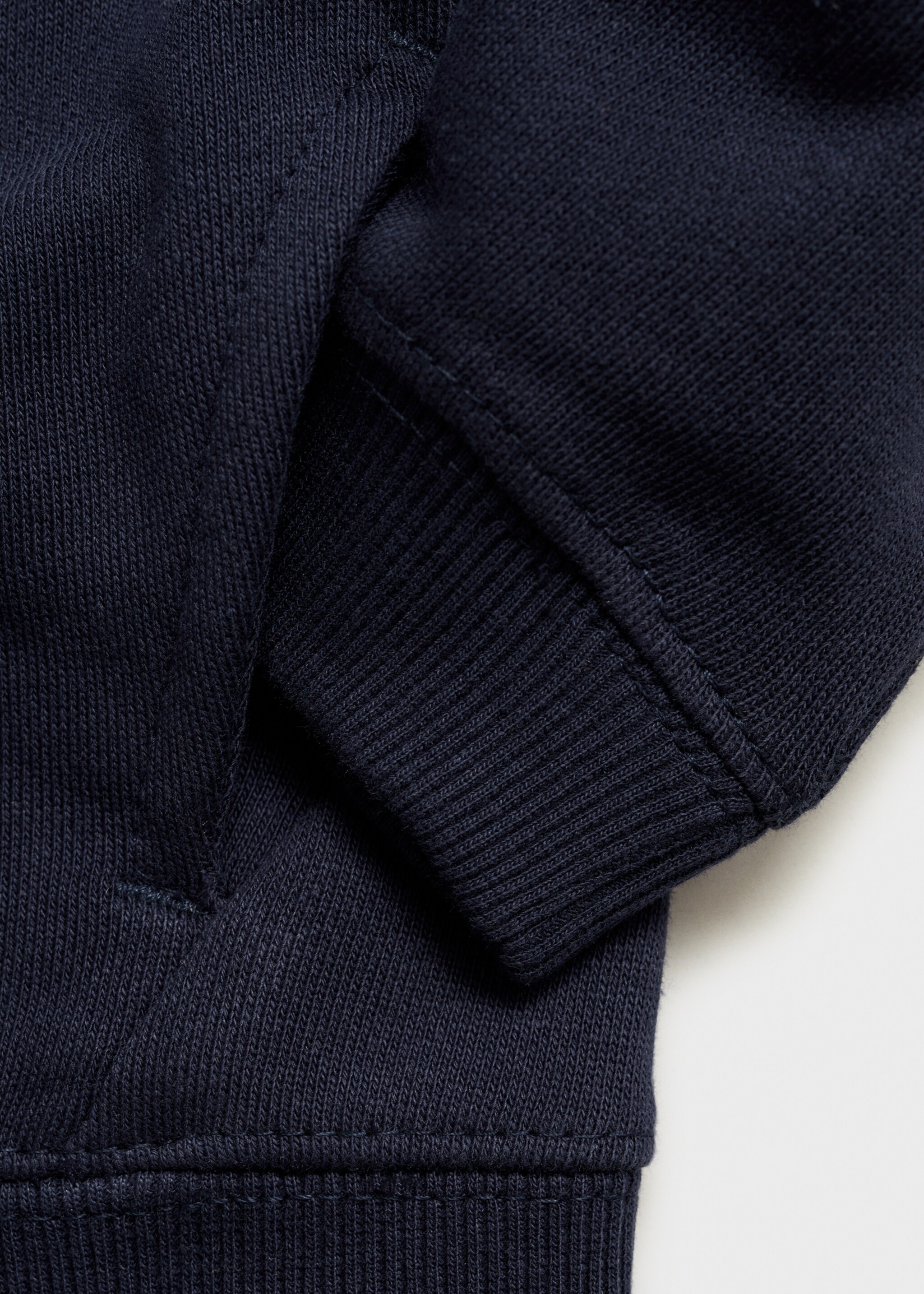 Printed hoodie - Details of the article 0, Dark Navy. Ref: 77022932-00.