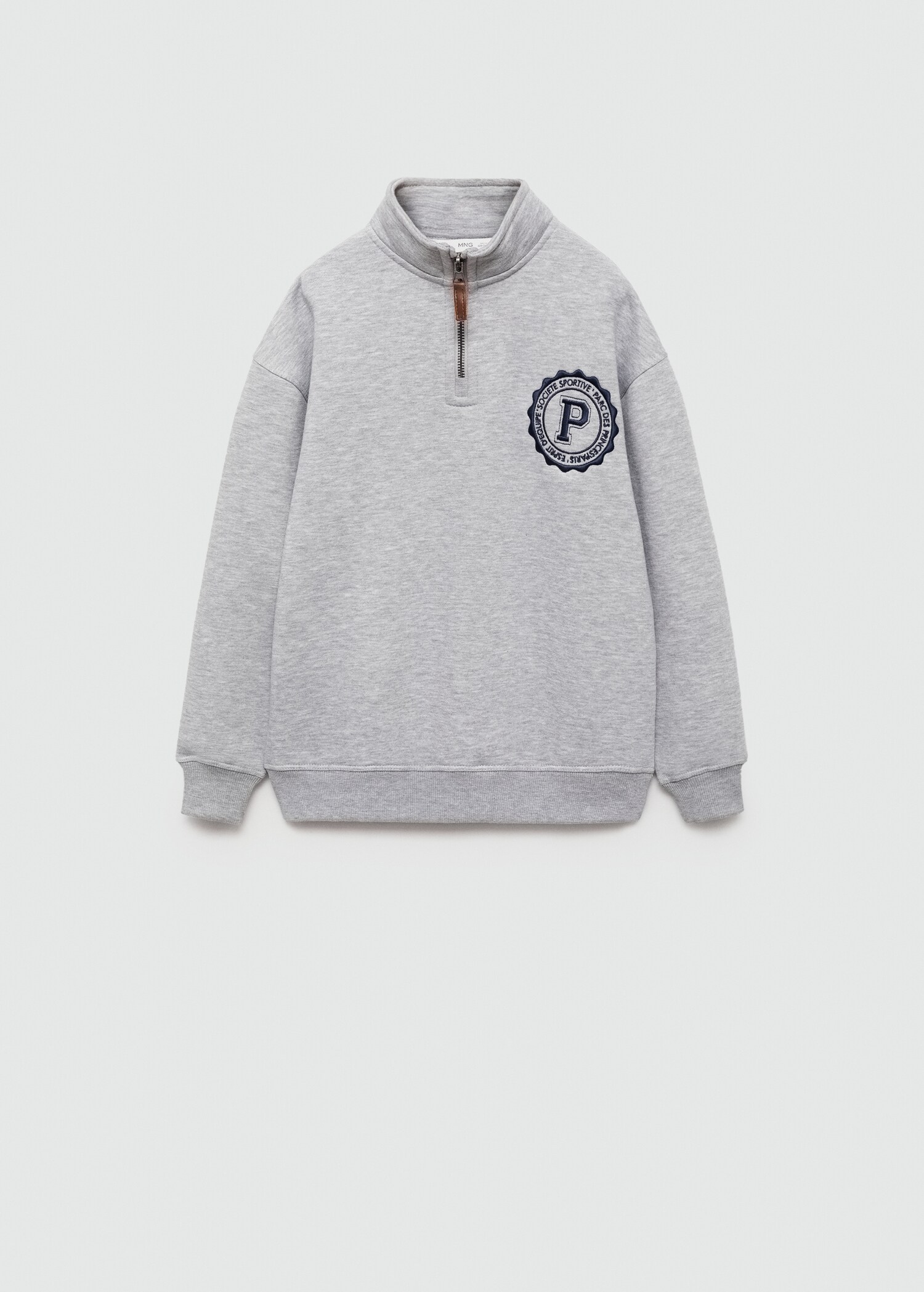 Baumwoll-Sweatshirt mit Stickdetail - Artikel ohne Model