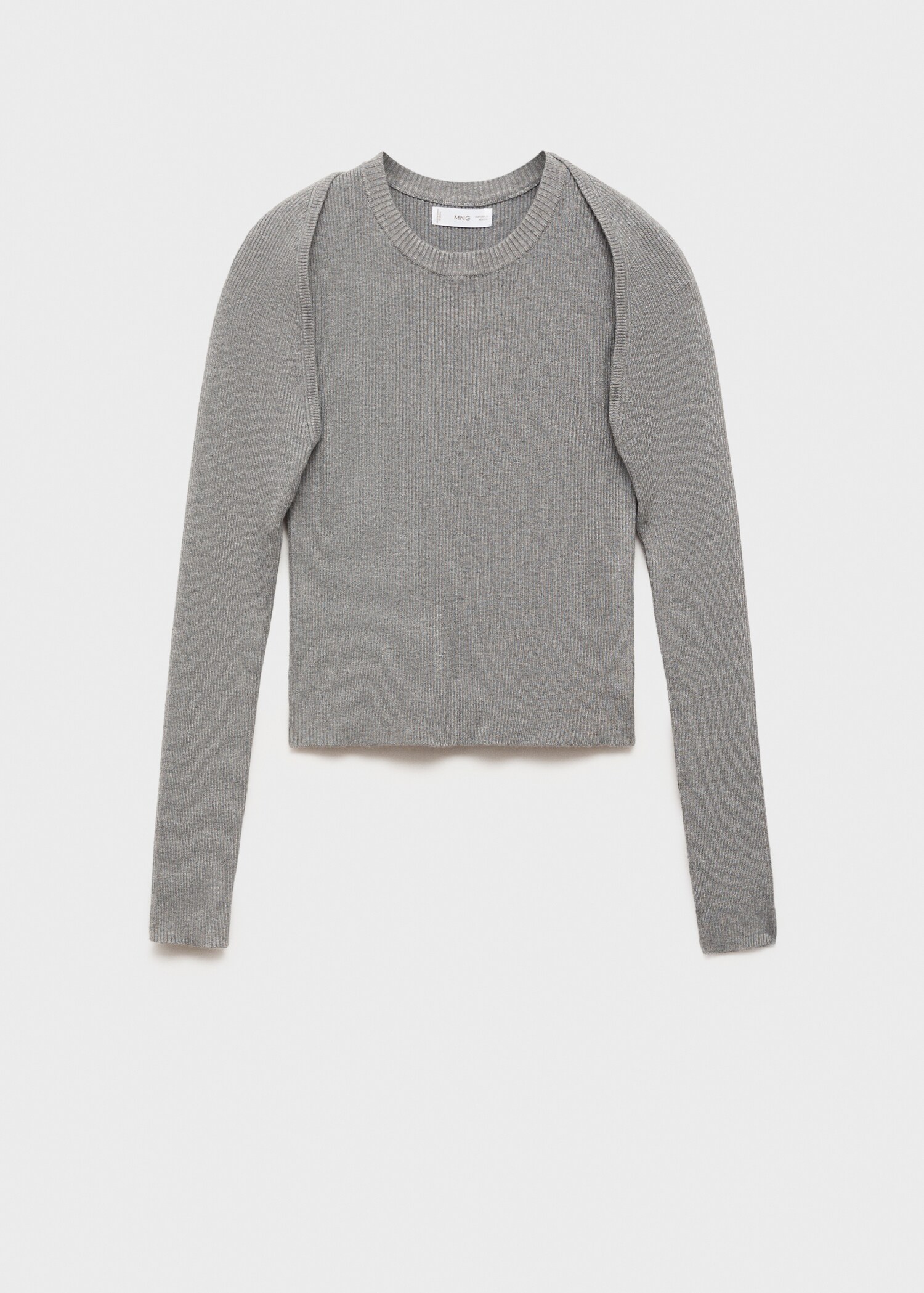 Pull-over maille côtelée manchons - Article sans modèle