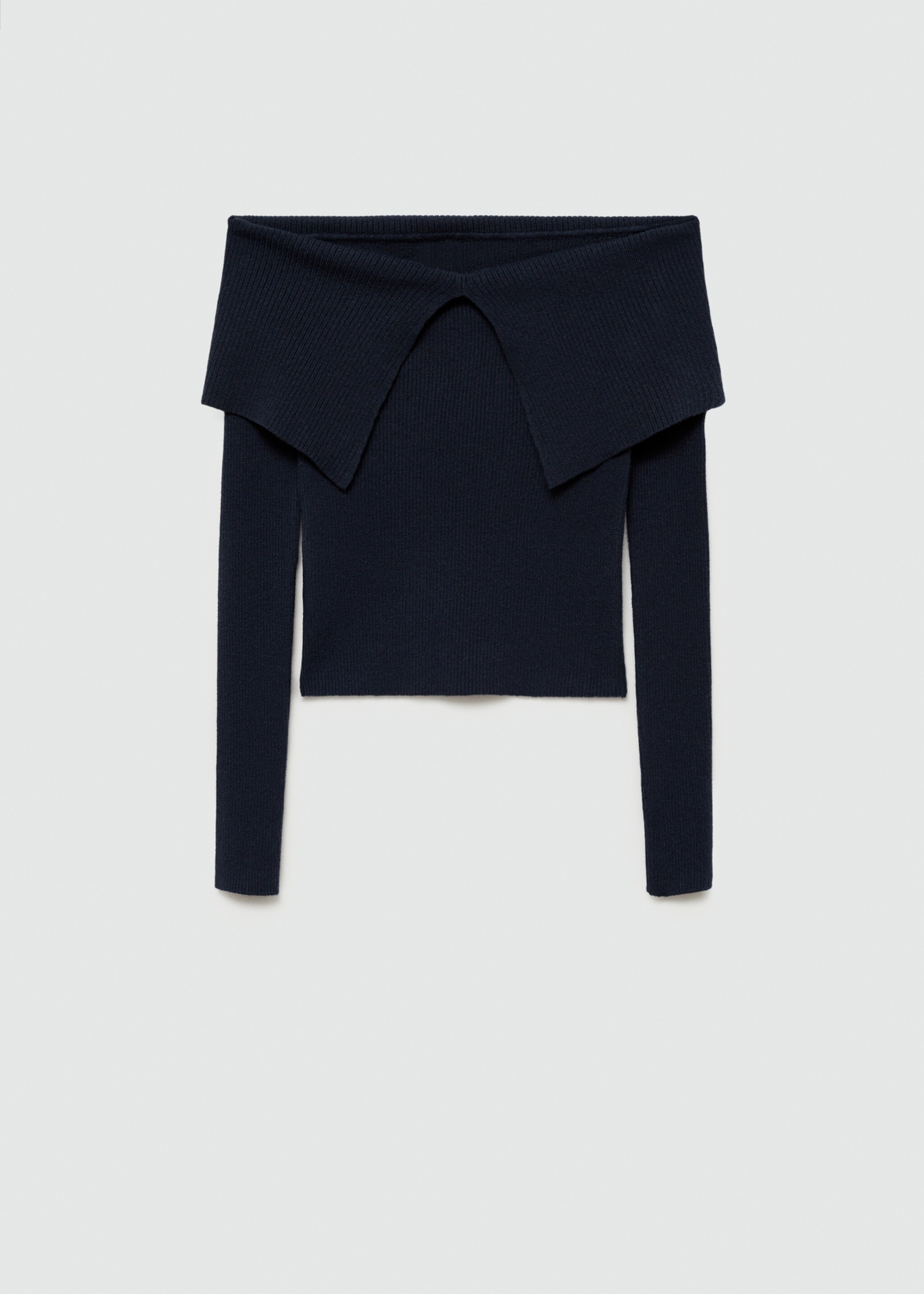 Pull maille épaules dénudées - Article sans modèle, Bleu marine foncé. Ref: 77022935-00.