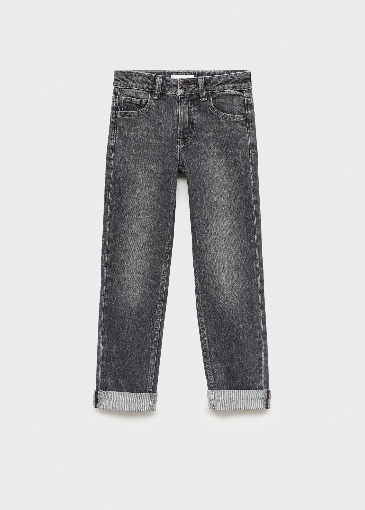 Jeans diritti bordo inferiore risvolto - Articolo senza modello