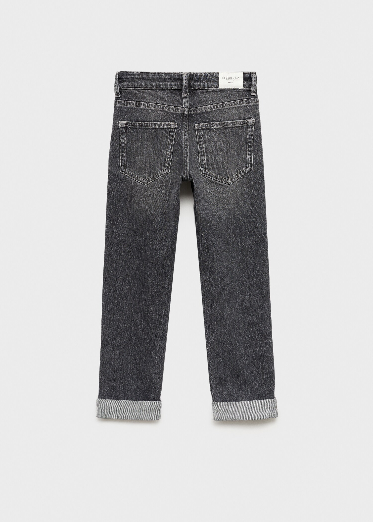 Jeans diritti bordo inferiore risvolto - Retro dell'articolo