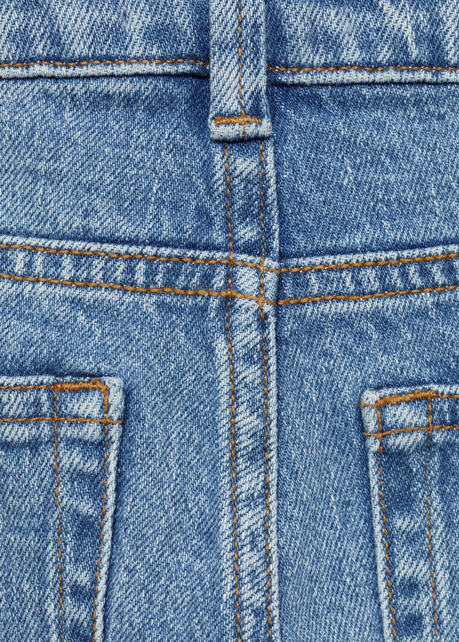 Jeans diritti bordo inferiore risvolto - Dettaglio dell'articolo 0