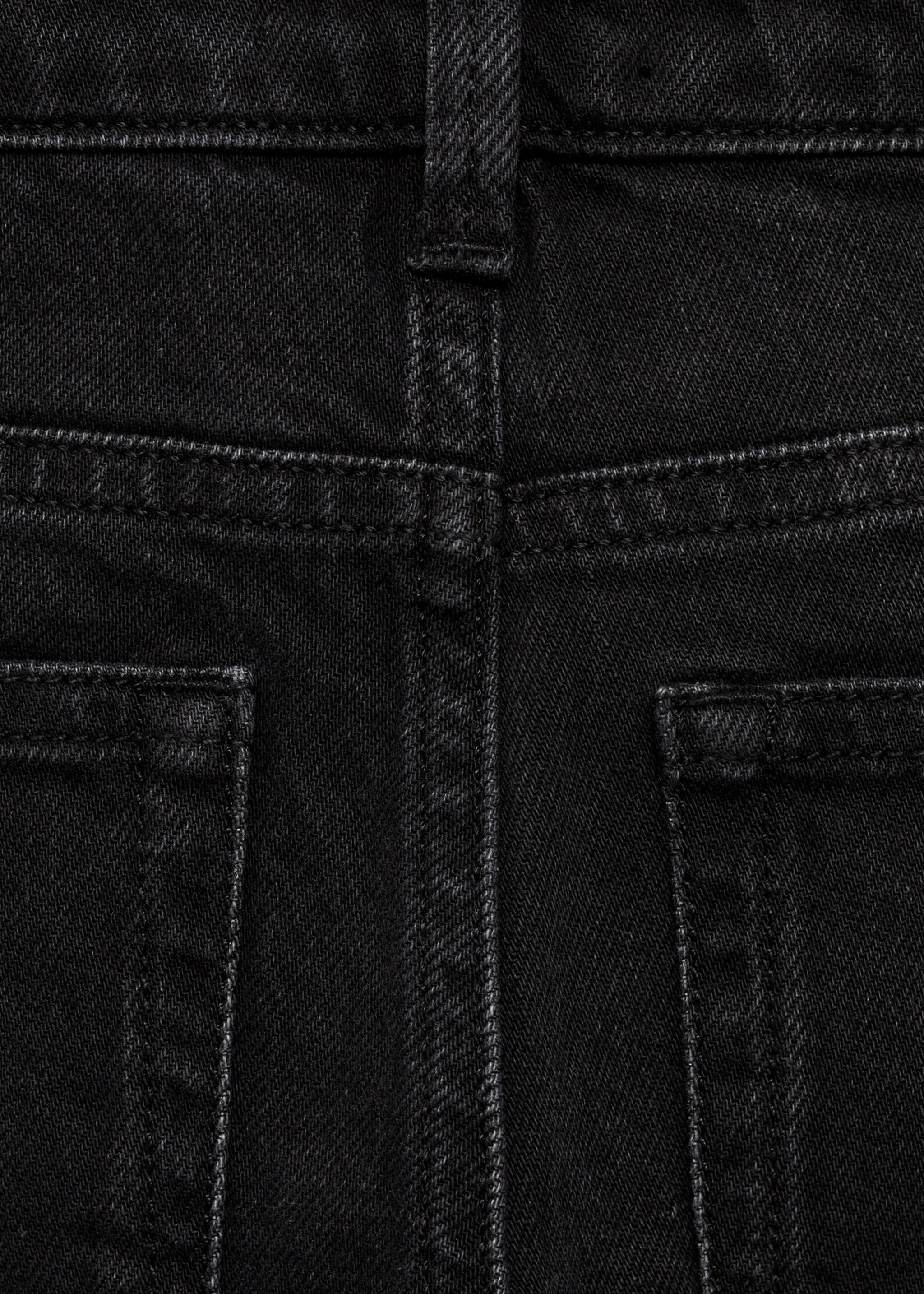 Gerade Jeans mit Umschlag - Detail des Artikels 0, Black denim. Ref: 77023260-00.
