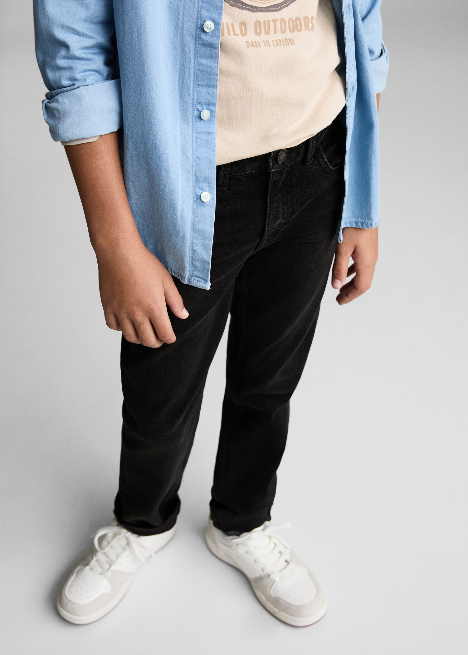 Jeans diritti bordo inferiore risvolto - Dettaglio dell'articolo 6