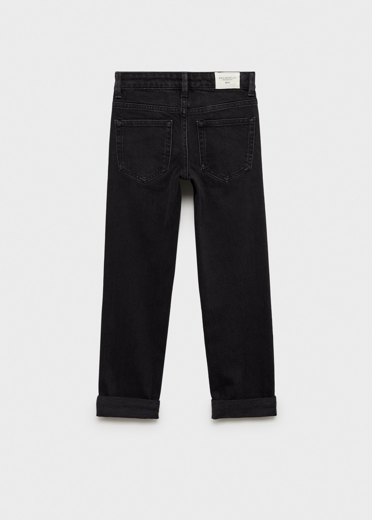 Jeans diritti bordo inferiore risvolto - Retro dell'articolo