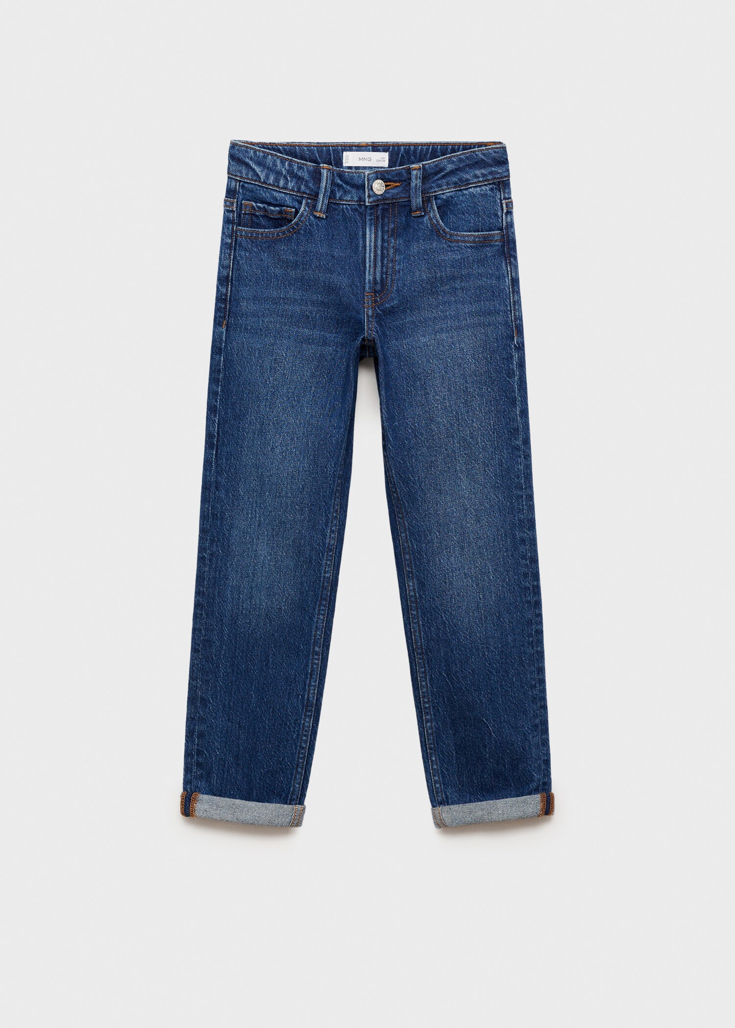 Jeans diritti bordo inferiore risvolto - Articolo senza modello