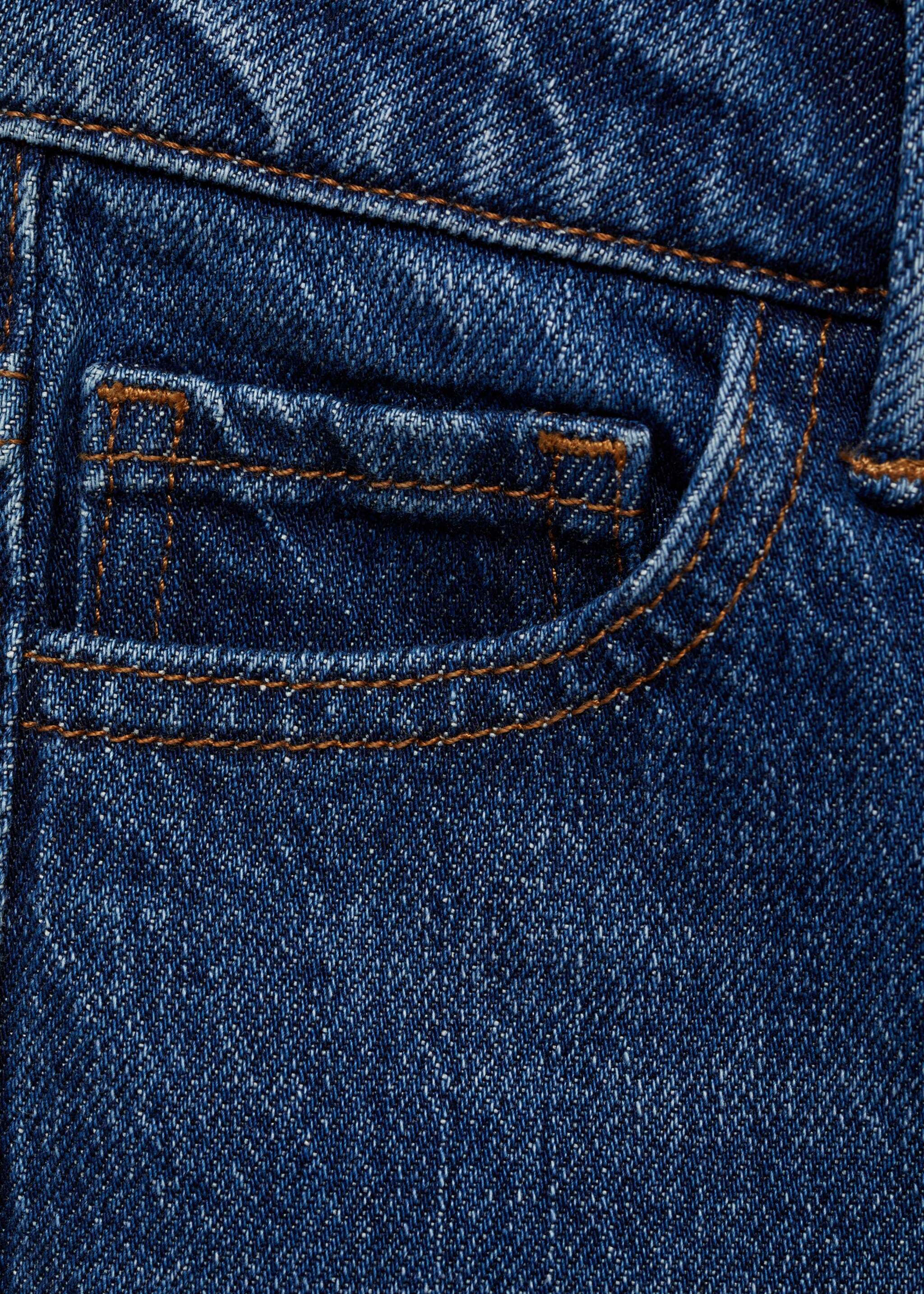 Jeans diritti bordo inferiore risvolto - Dettaglio dell'articolo 0, Blu scuro. Ref: 77023260-00.