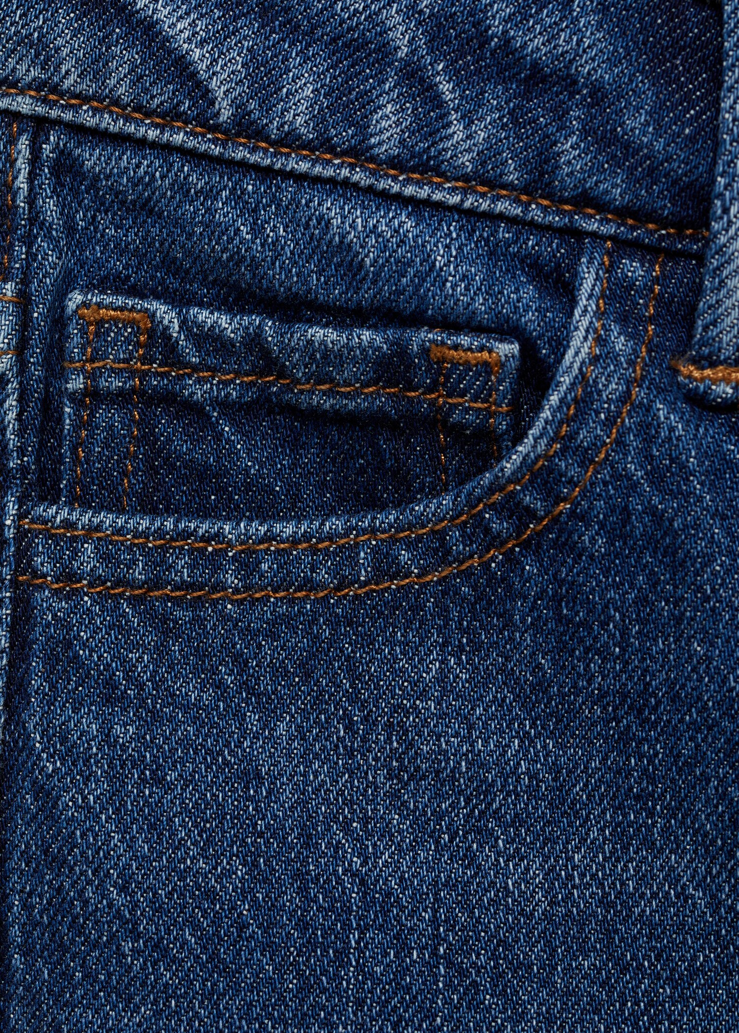 Jeans diritti bordo inferiore risvolto - Dettaglio dell'articolo 0