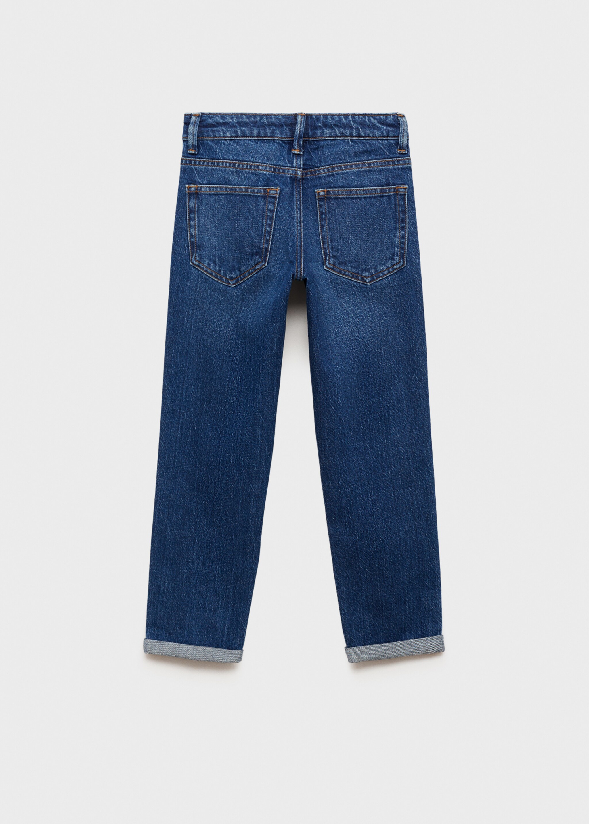 Jeans diritti bordo inferiore risvolto - Retro dell'articolo, Blu scuro. Ref: 77023260-00.