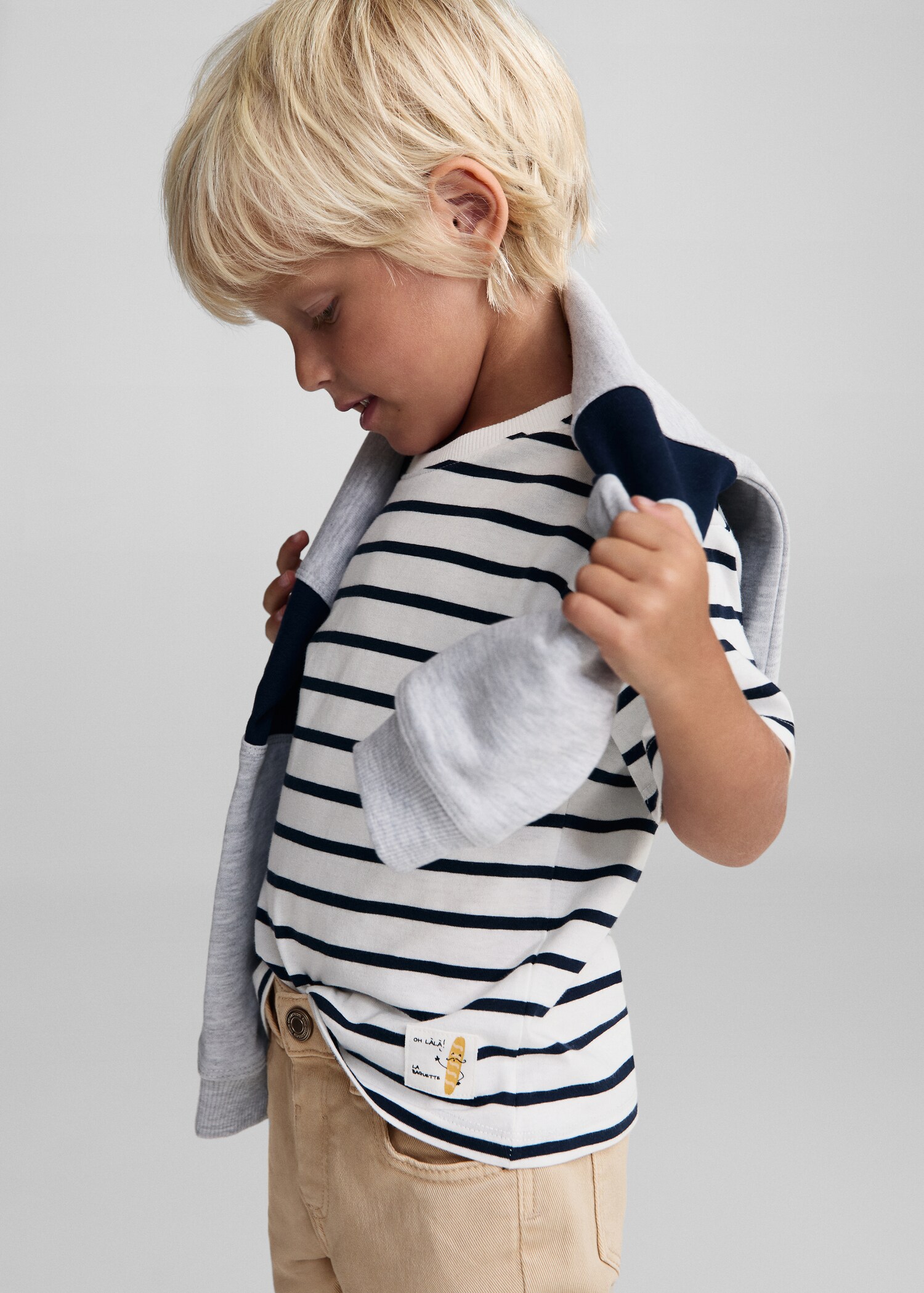 Straight-fit cotton pants - Medium plane
