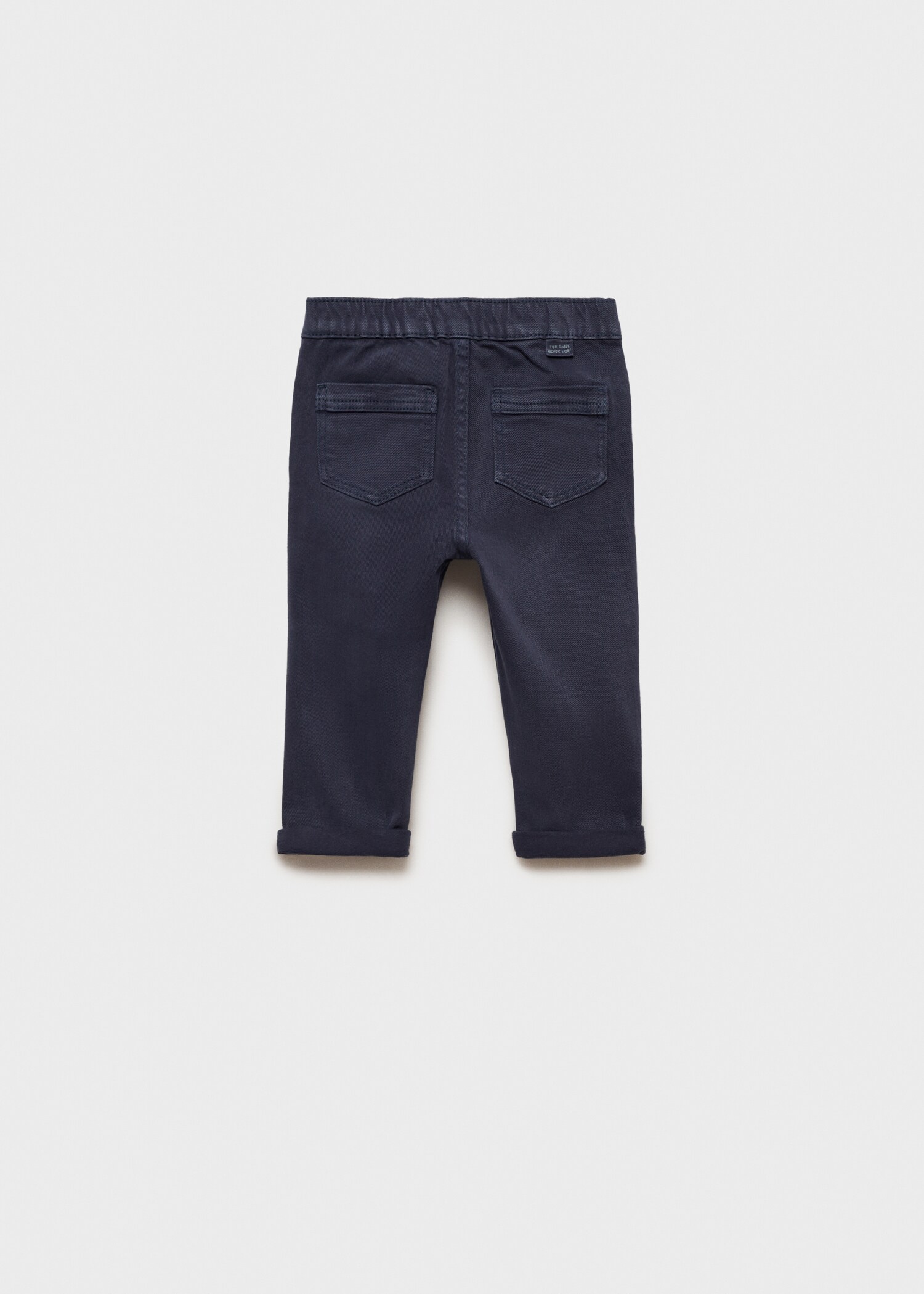 Straight-fit cotton pants - Reverse of the article
