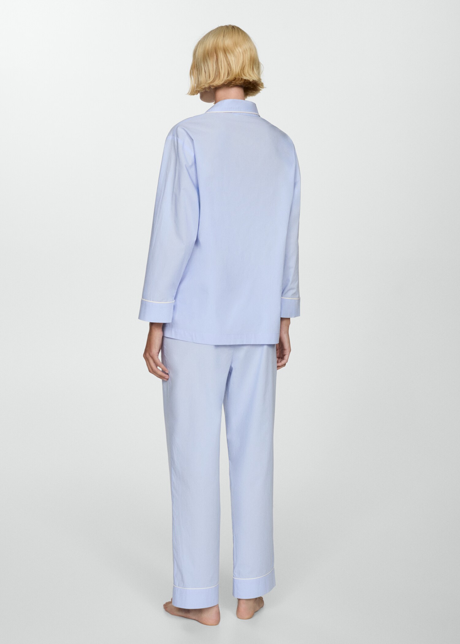 Pantalón pijama recto lazo - Reverso del artículo