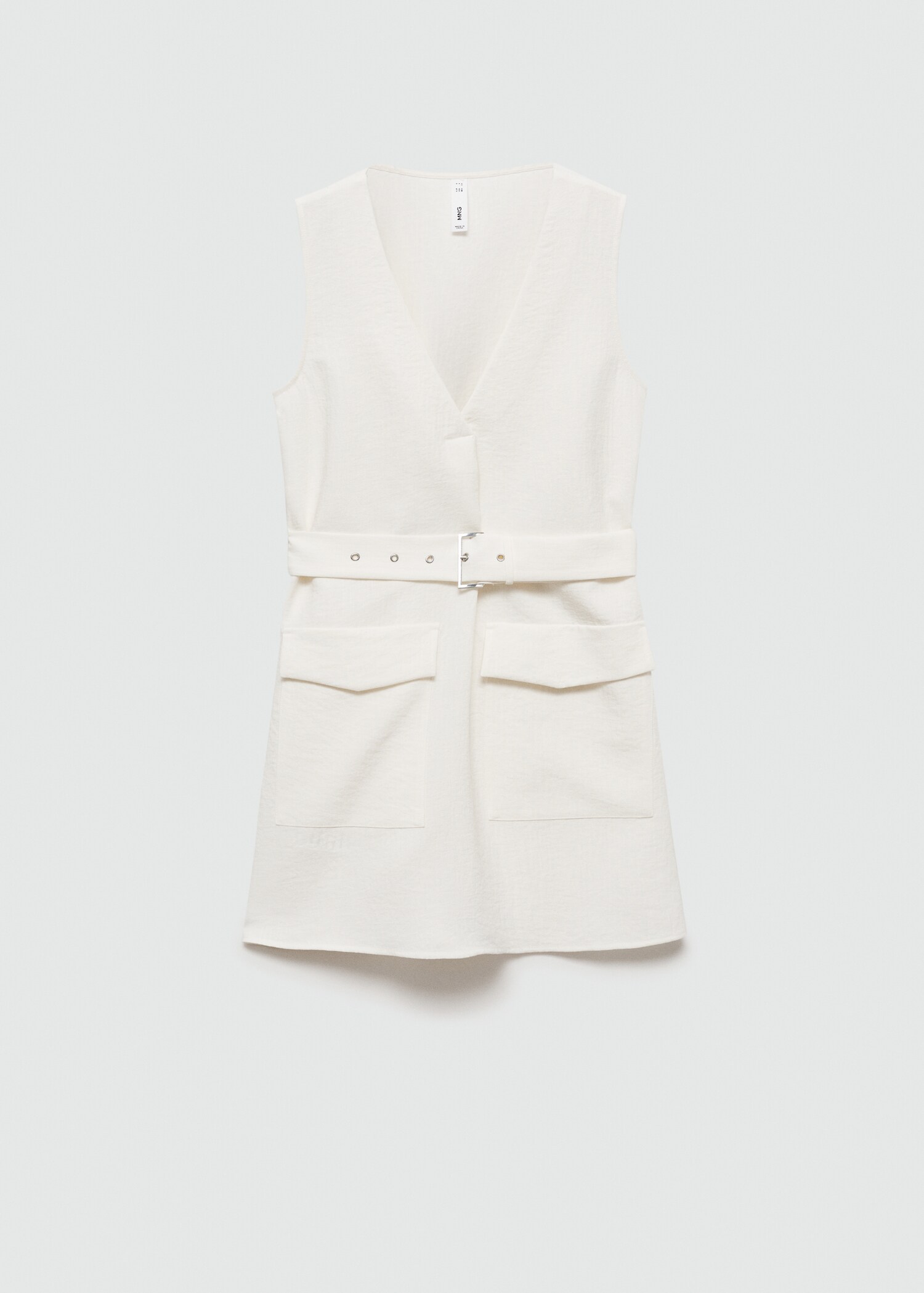 Dress with pockets and belt - Article without model
