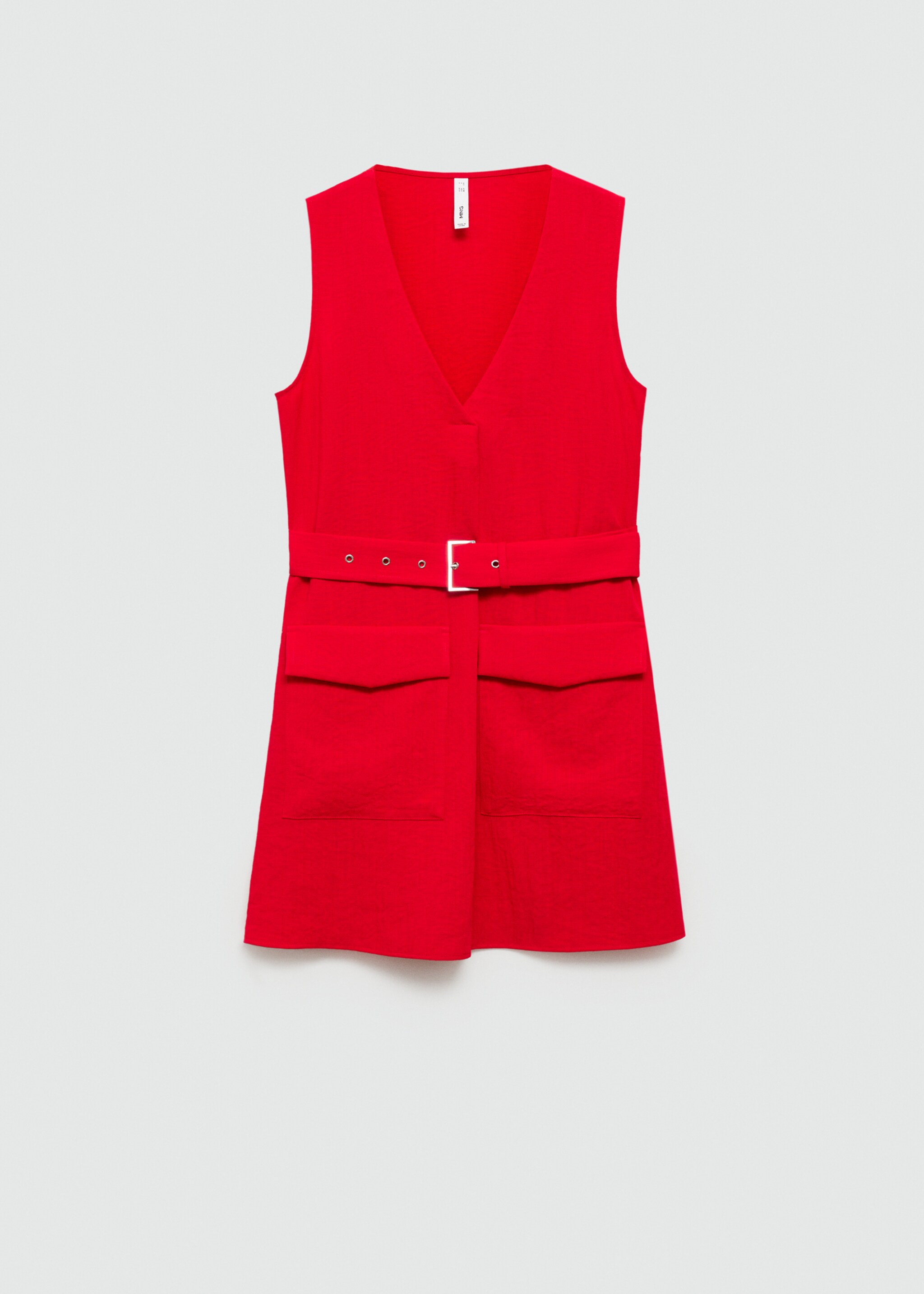 Vestit butxaques cinturó - Article sense model, Vermell. Ref: 77023272-00.
