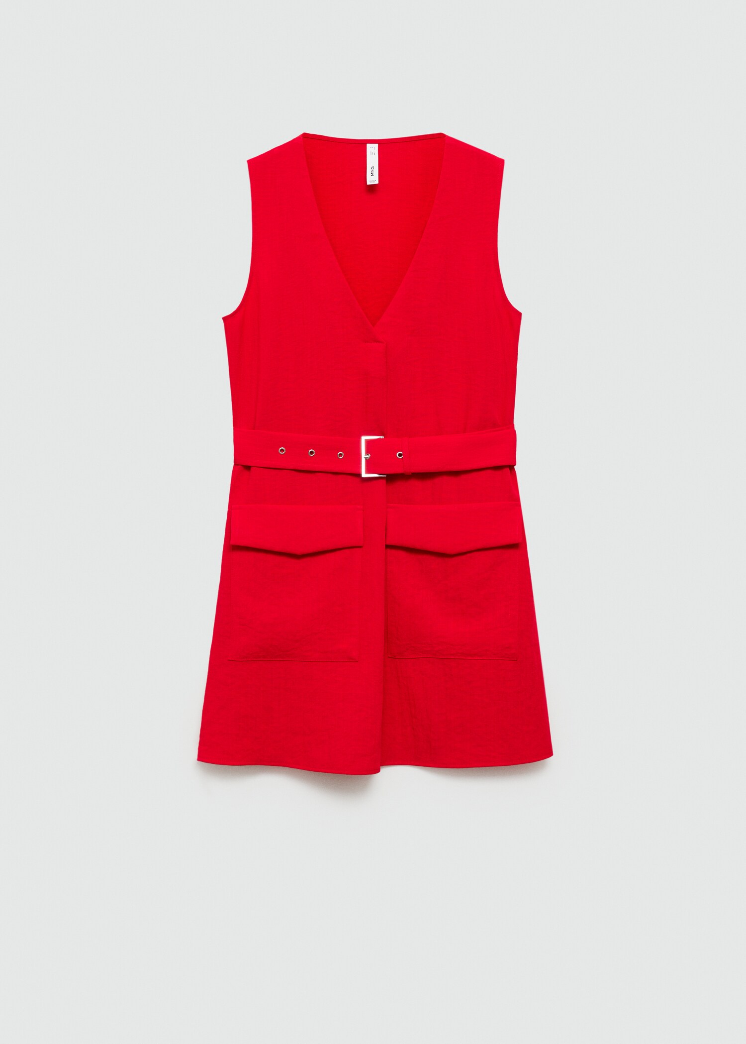 Dress with pockets and belt - Article without model