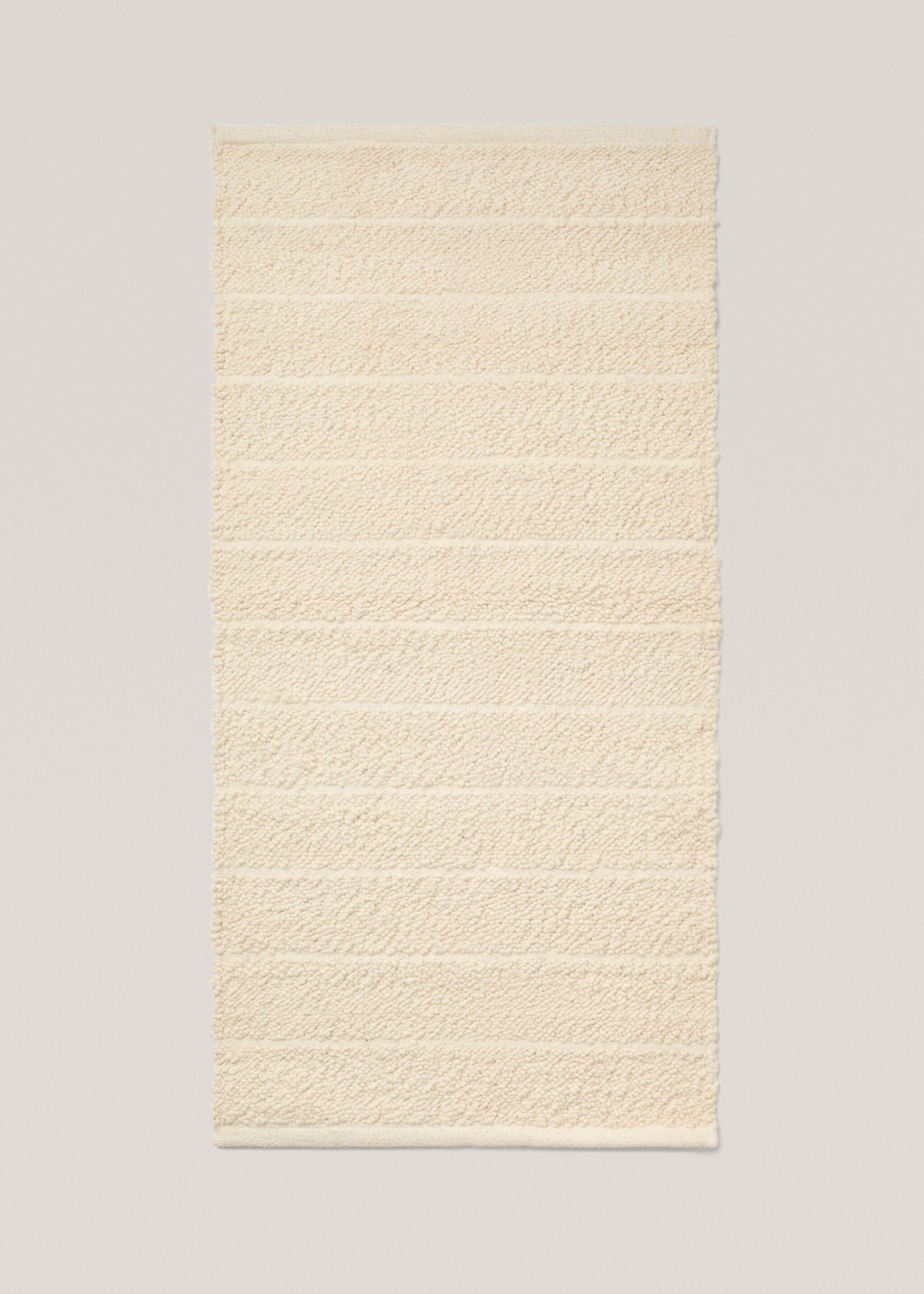 Wool and cotton rug 60x120cm - Article without model, Sand. Ref: 77023273-00.