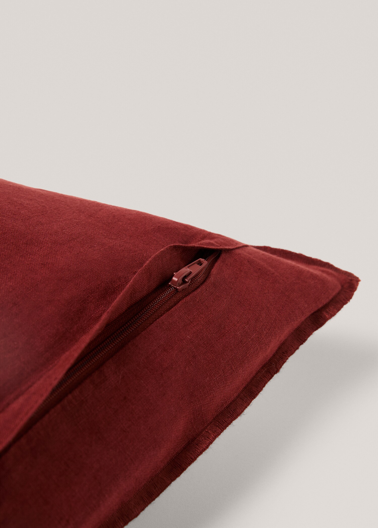 100% linen two-tone cushion cover 45x45cm - Details of the article 4