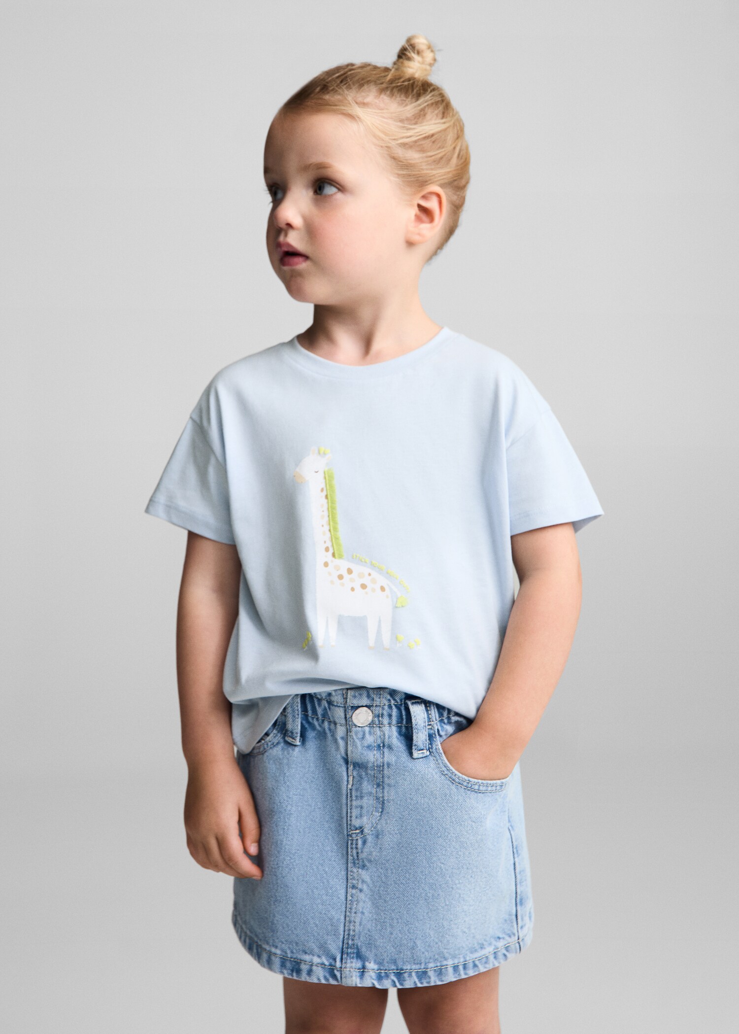 Printed cotton-blend T-shirt - Medium plane