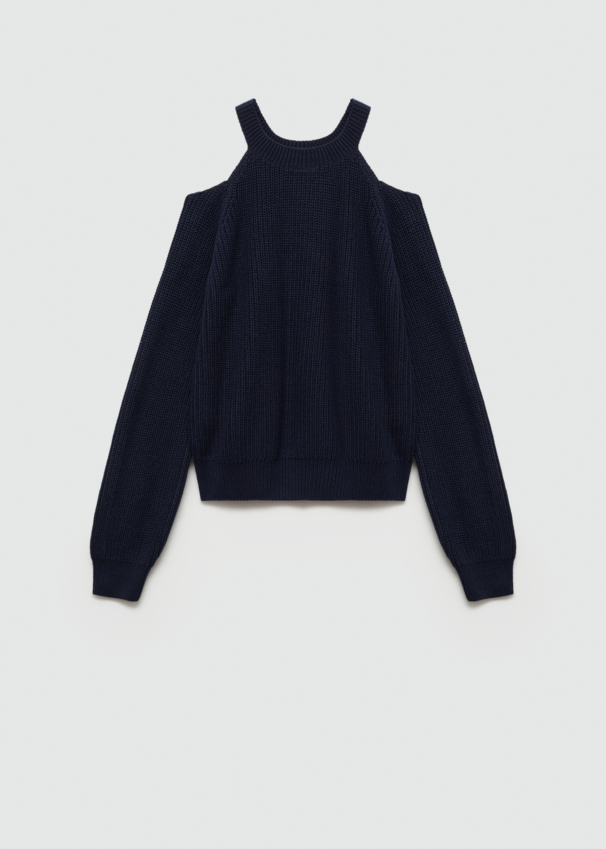 Sweater with shoulder opening - Article without model, Dark Navy. Ref: 77023291-00.