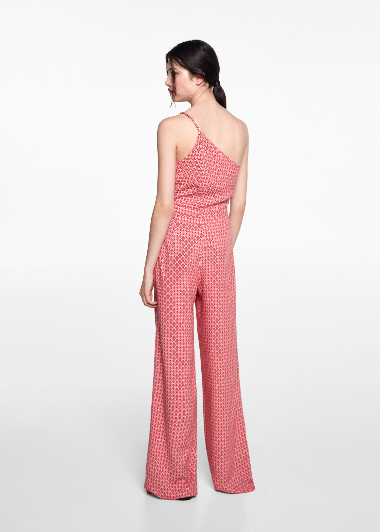 Asymmetrisk mönstrad jumpsuit - Artikelns baksida
