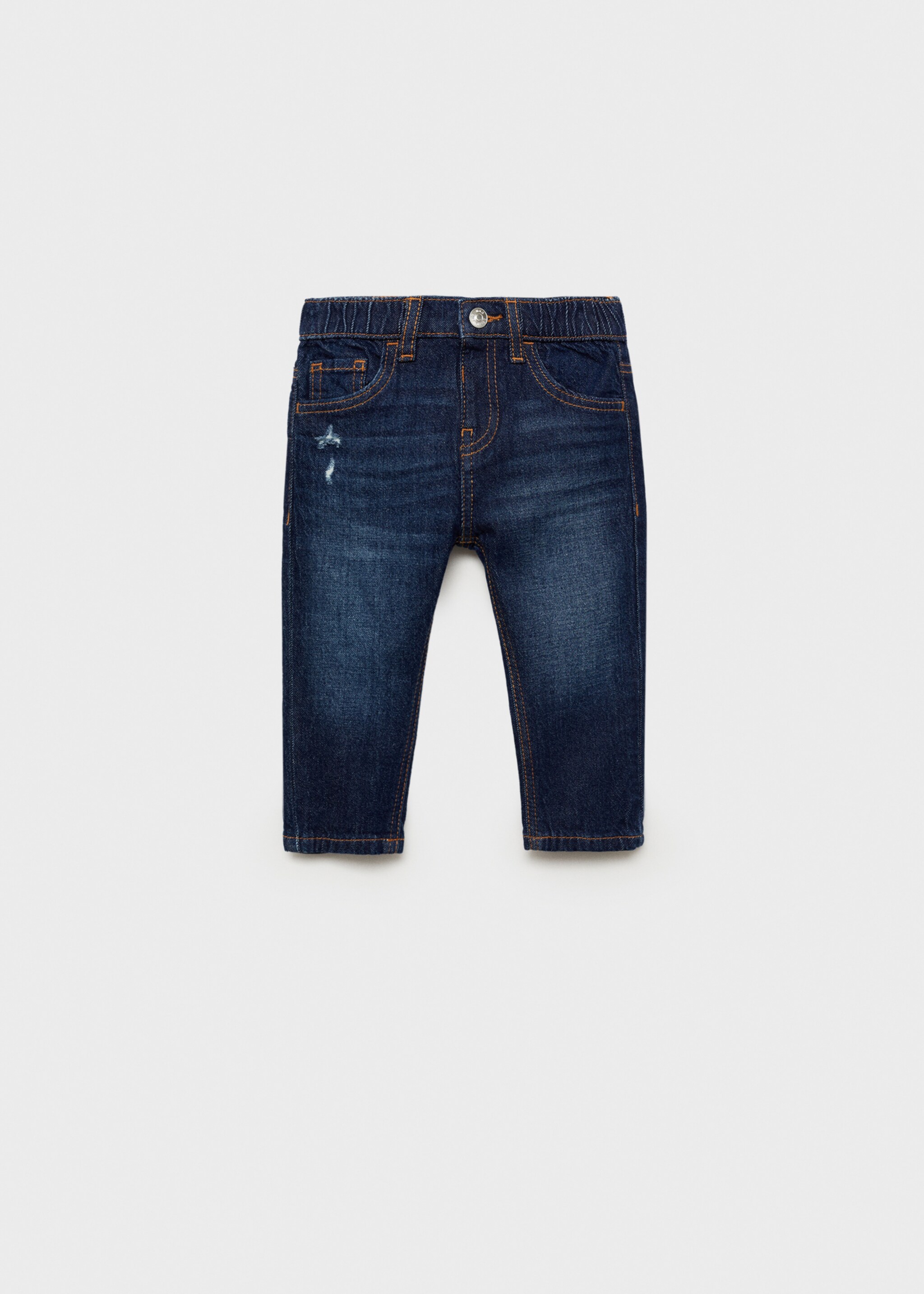 Drawstring waist jeans - Article without model, Dark Blue. Ref: 77023667-00.