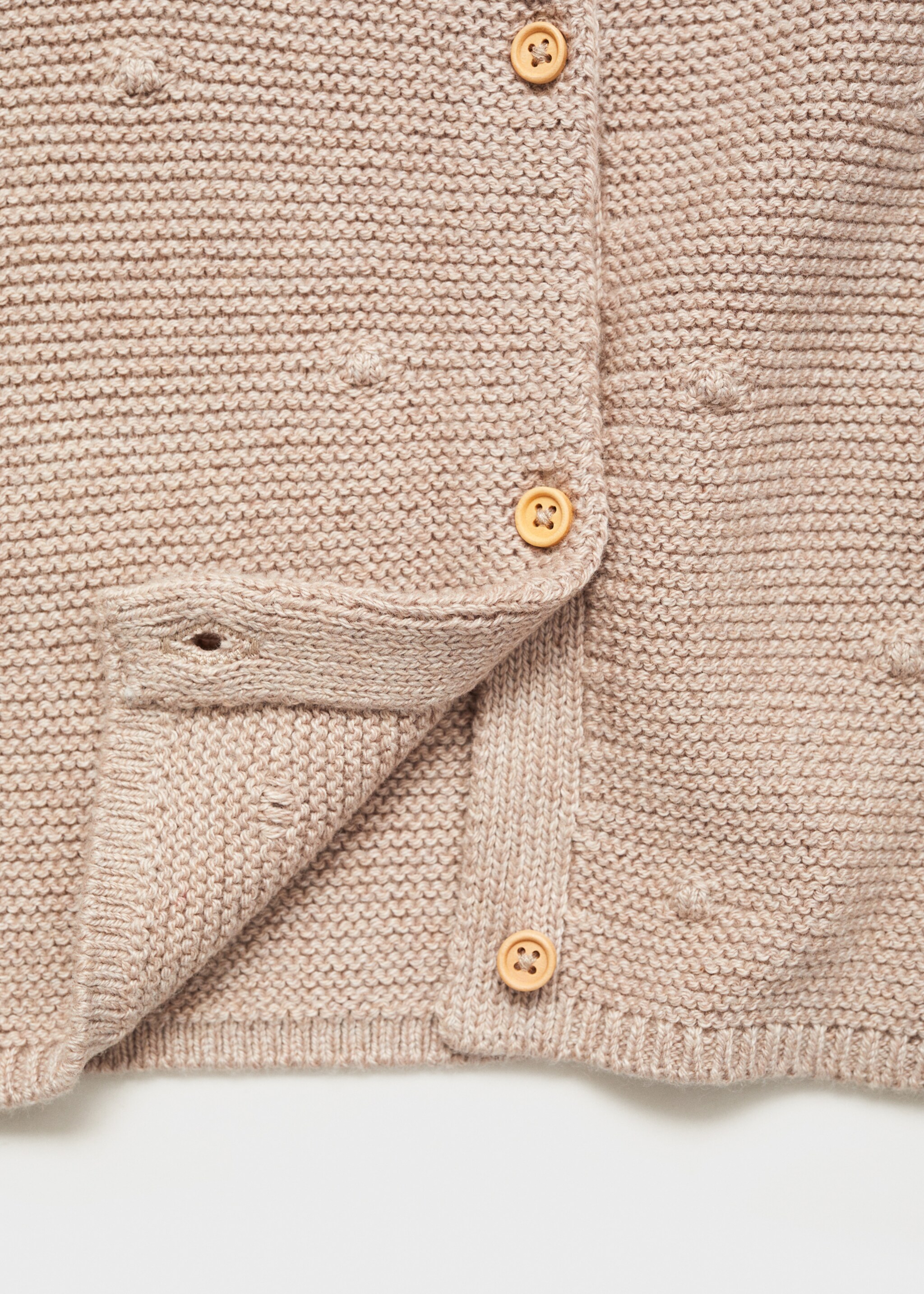Strickjacke mit Knöpfen - Detail des Artikels 0, Mittelbraun. Ref: 77023668-00.