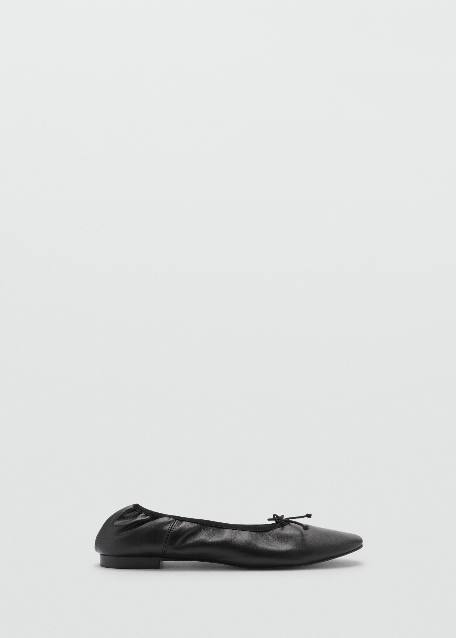 Leather ballet flats with bow - Article without model