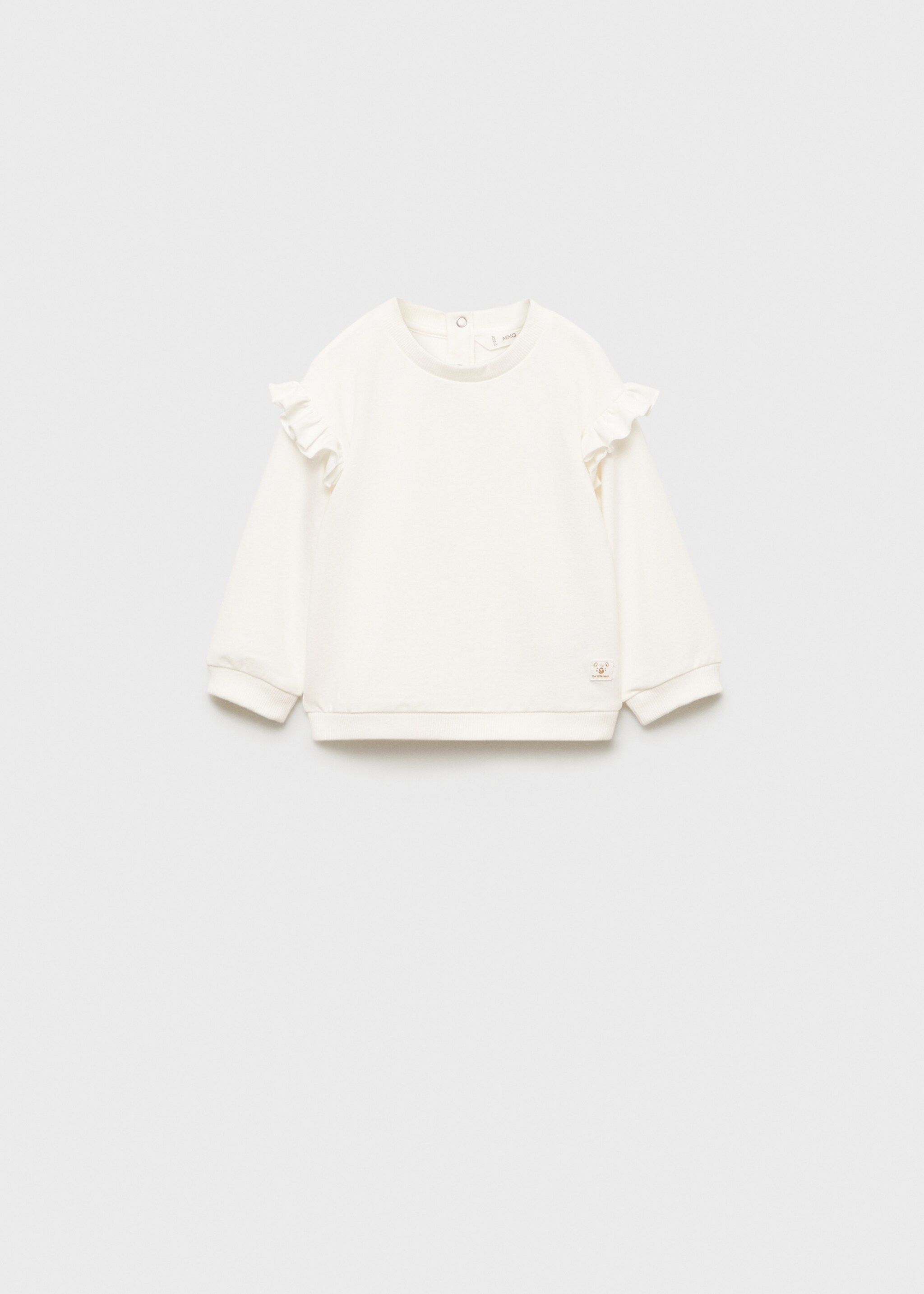 Ruffled cotton sweatshirt - Article without model