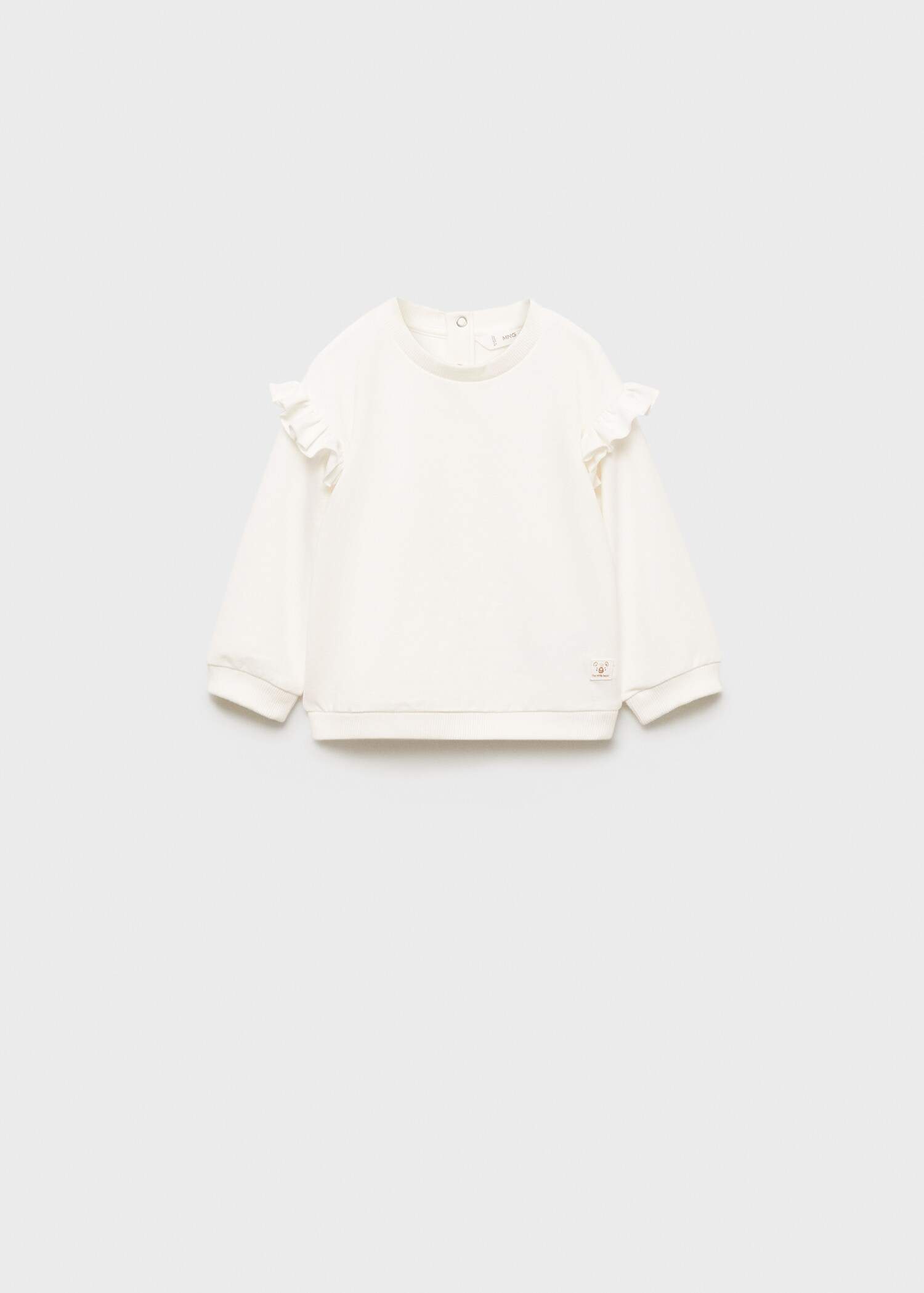 Ruffled cotton sweatshirt - Article without model