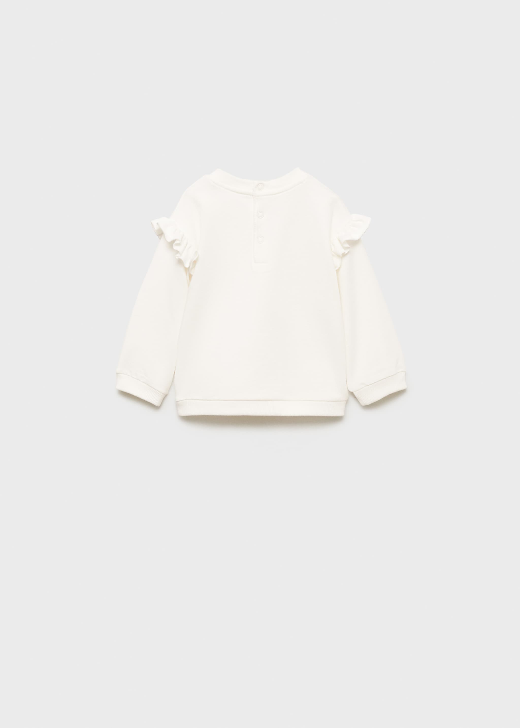 Ruffled cotton sweatshirt - Reverse of the article